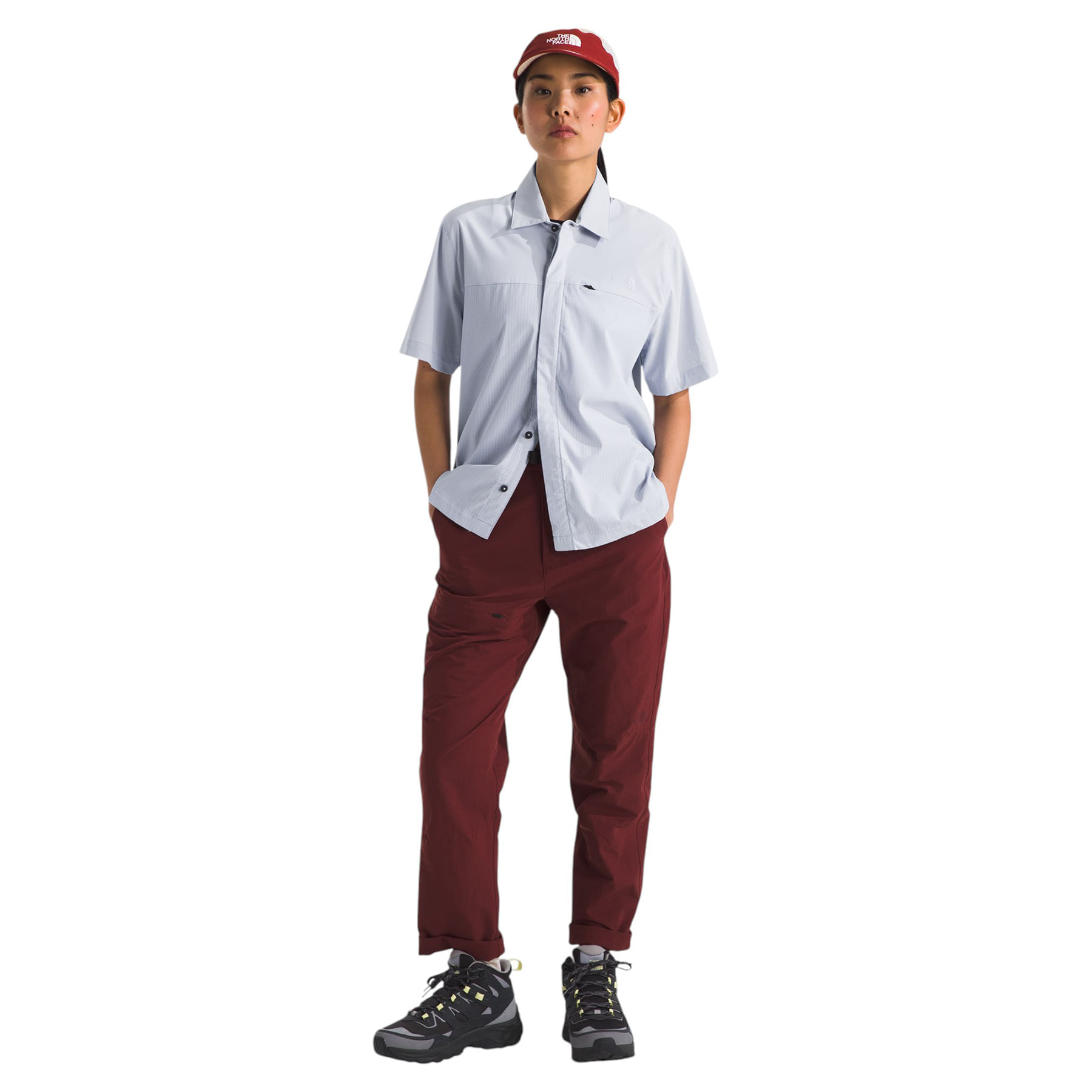 ★THE NORTH FACE★ Workwear Short Sleeve T-ShirtCREAM NH8SR0 Mens-LIGHTRANGE-Packable-