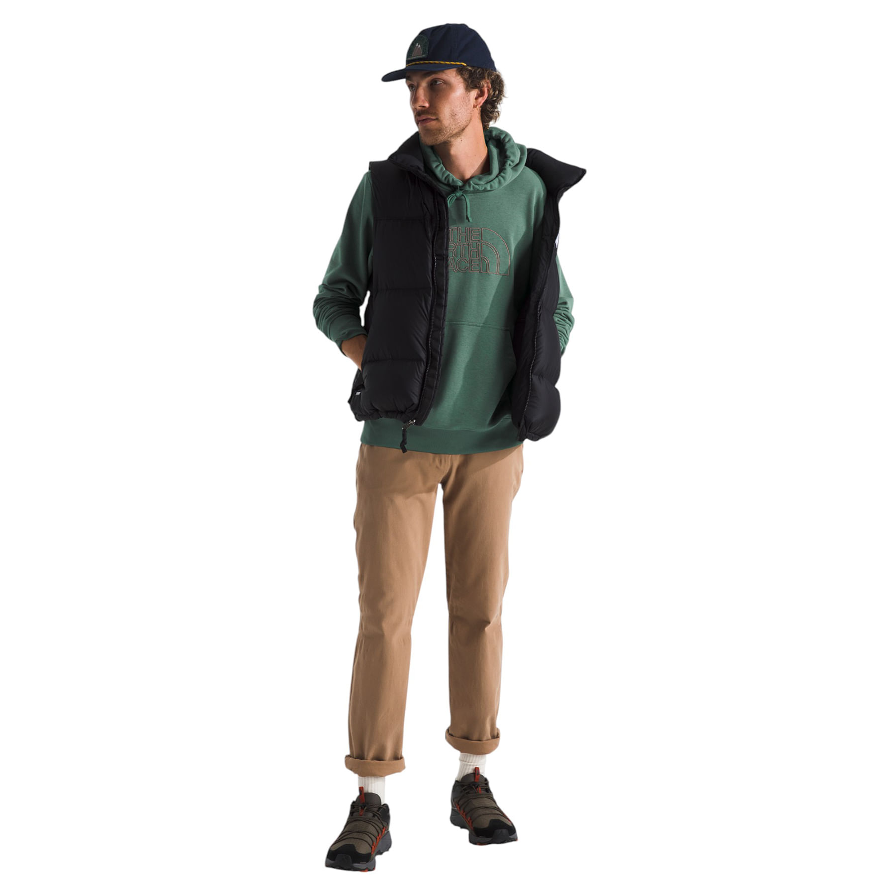 The-North-Face-Drew-Peak-Light-Hoodie---Men-s-Duck-Green---Latte