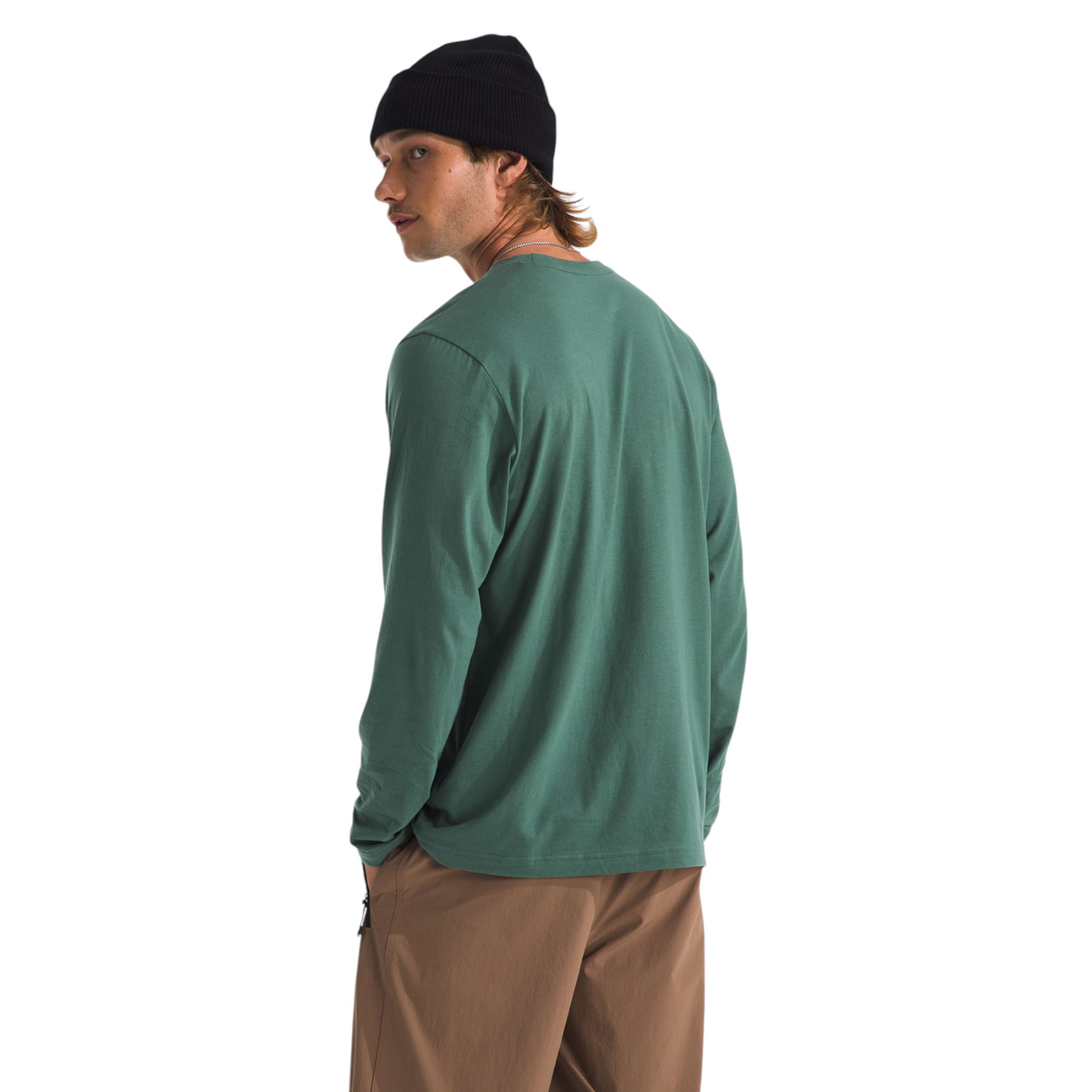 The-North-Face-Long-Sleeve-Evolution-Tee---Men-s-Duck-Green