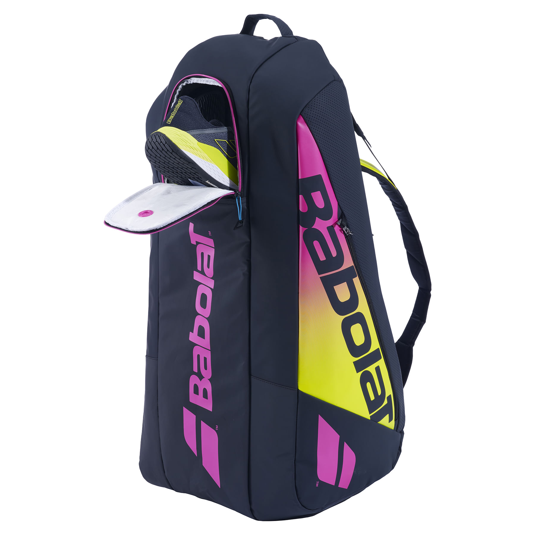 Babolat-Pure-Aero-Rafa-Bag-Yellow---Pink---Blue
