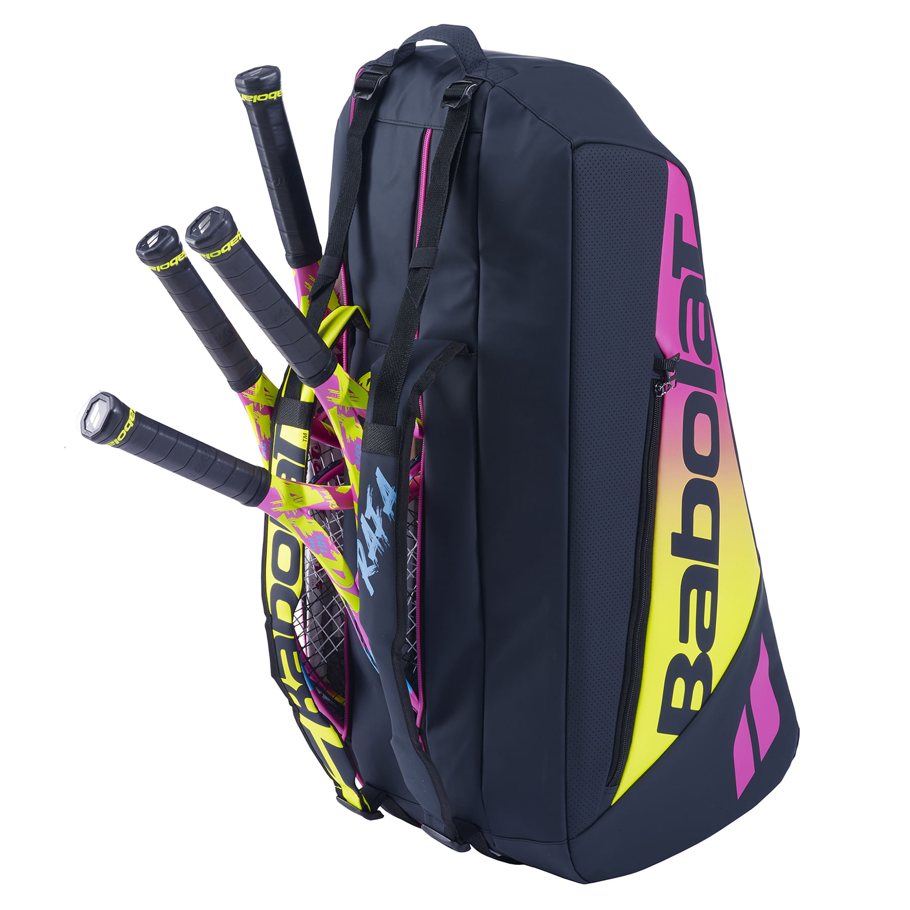 Babolat-Pure-Aero-Rafa-Bag-Yellow---Pink---Blue