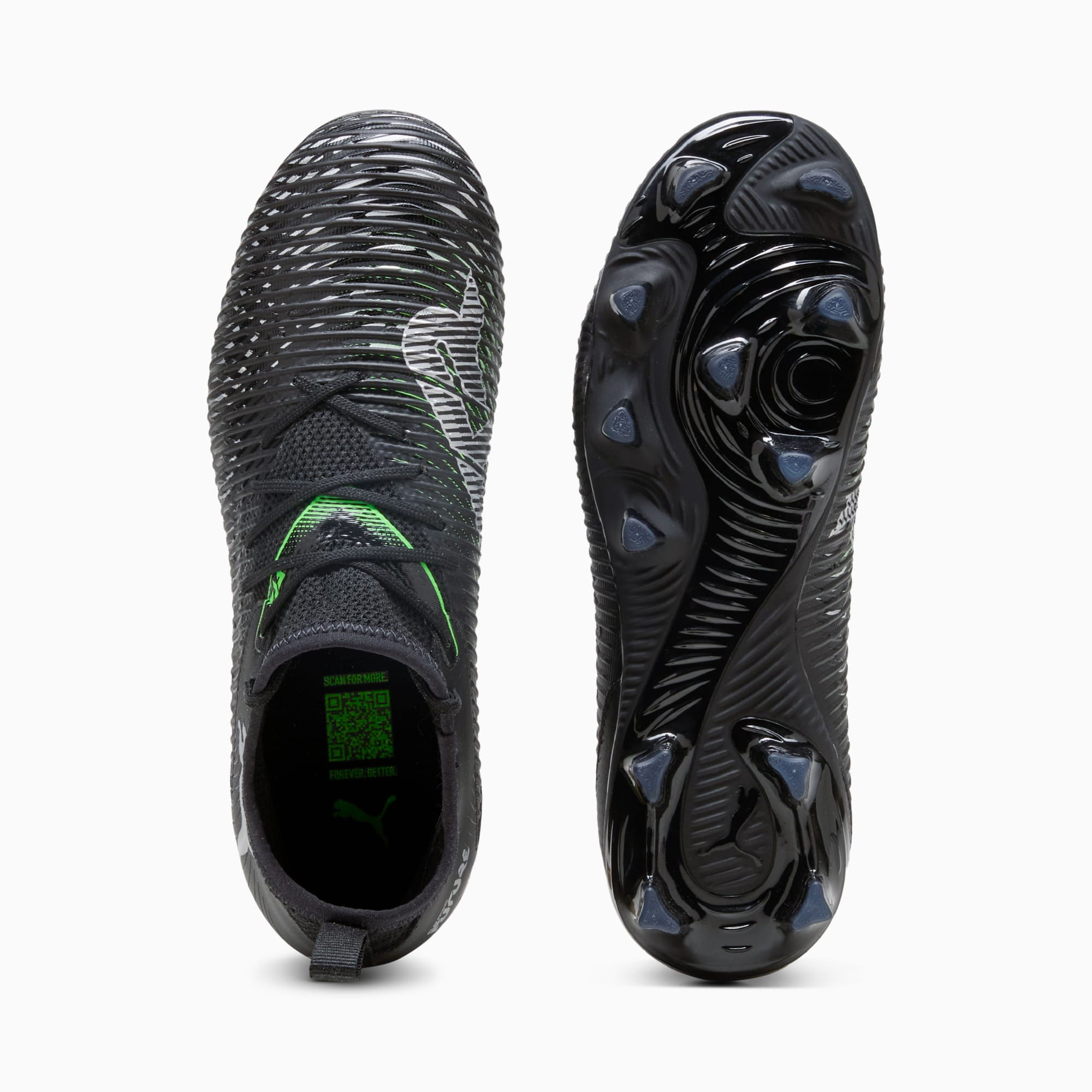 Puma-Future-8-Match-Firm-Ground-Artificial-Ground-Cleat---Youth-PUMA-Black---Cool-Light-Gray---Fluo-Green