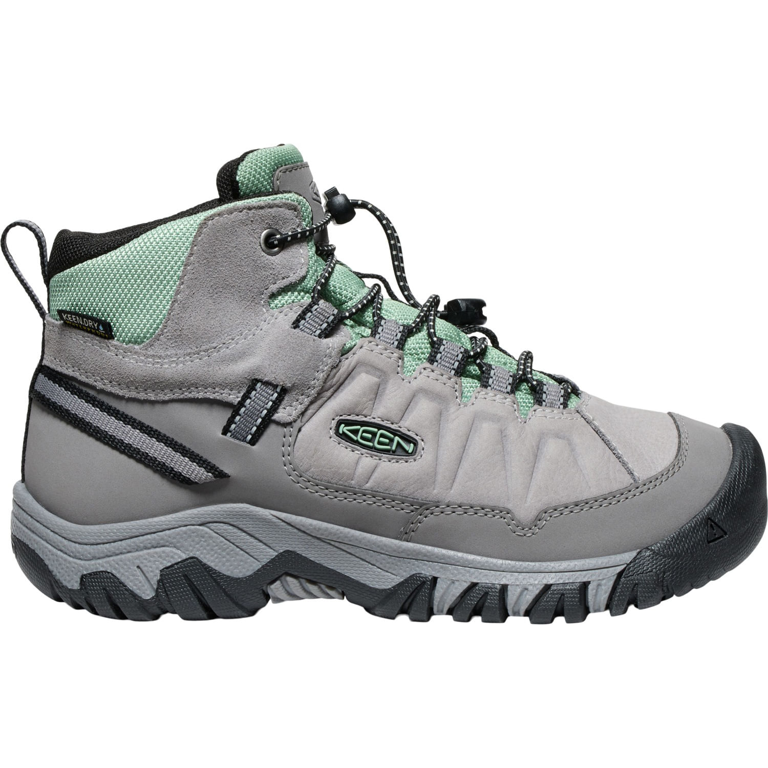 KEEN-Boot-Targhee-IV-Mid-Boot---Youth-Alloy---Granite-Green