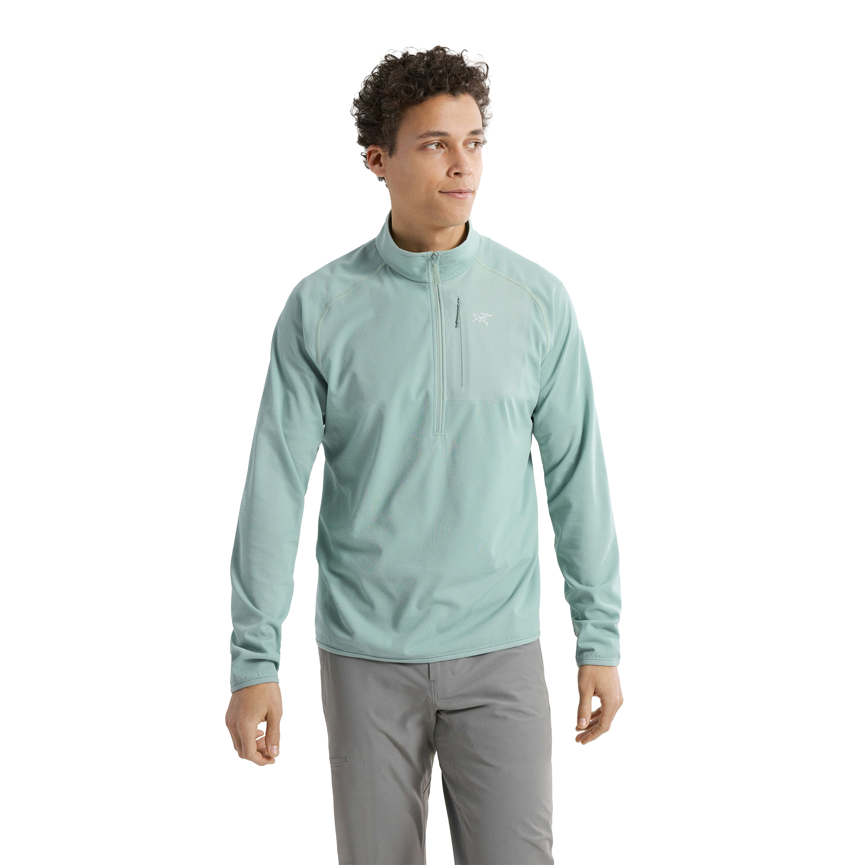 Arc-teryx-Delta-1-2-Zip-Neck-Pullover-Jacket---Men-s-Stone-Green