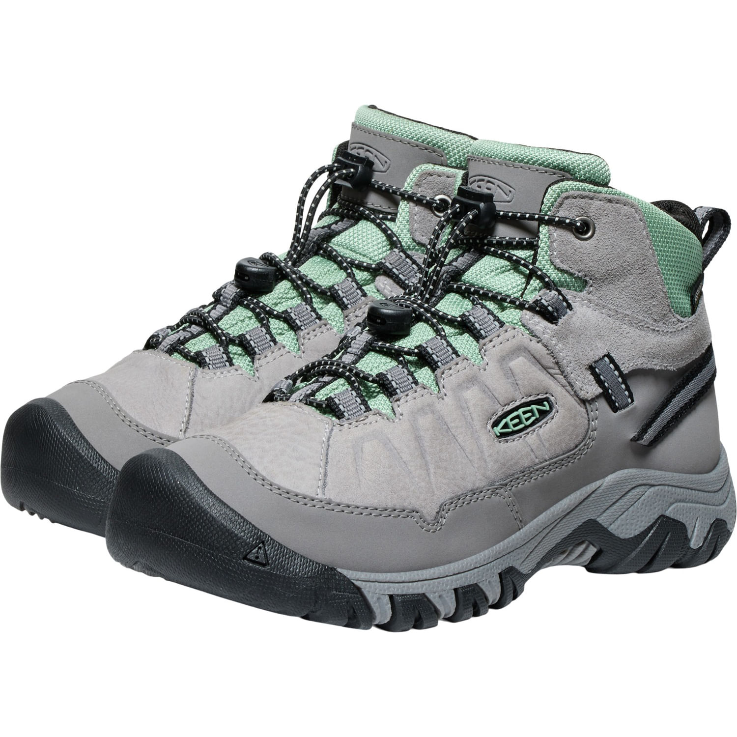 KEEN-Boot-Targhee-IV-Mid-Boot---Youth-Alloy---Granite-Green