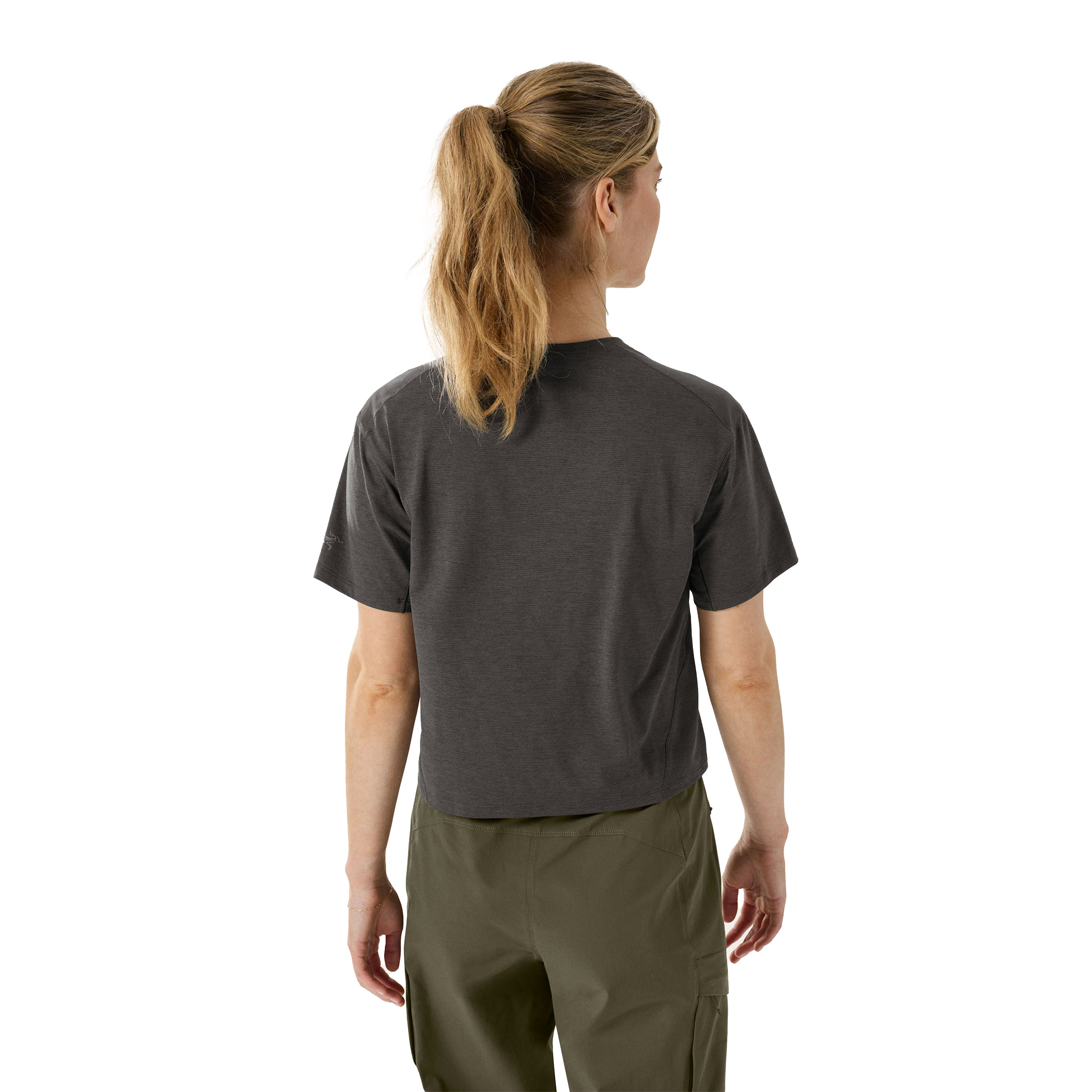 (取寄) アークテリクス レディース ティーマ クロップ ショート スリーブ Arc'teryx women Taema Crop Short Sleeve Black Arc'teryx Taema Crop Short Sleeve Shirt - Women's - Als.com