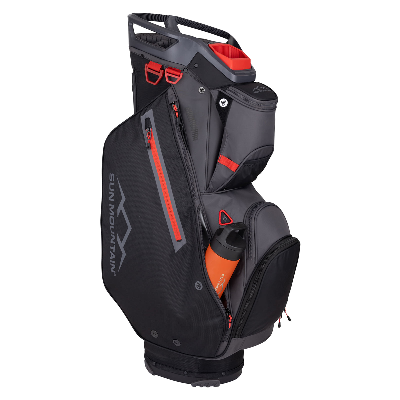 Sun-Mountain-Maverick-Cart-Bag---2025-Black---Steel---Red