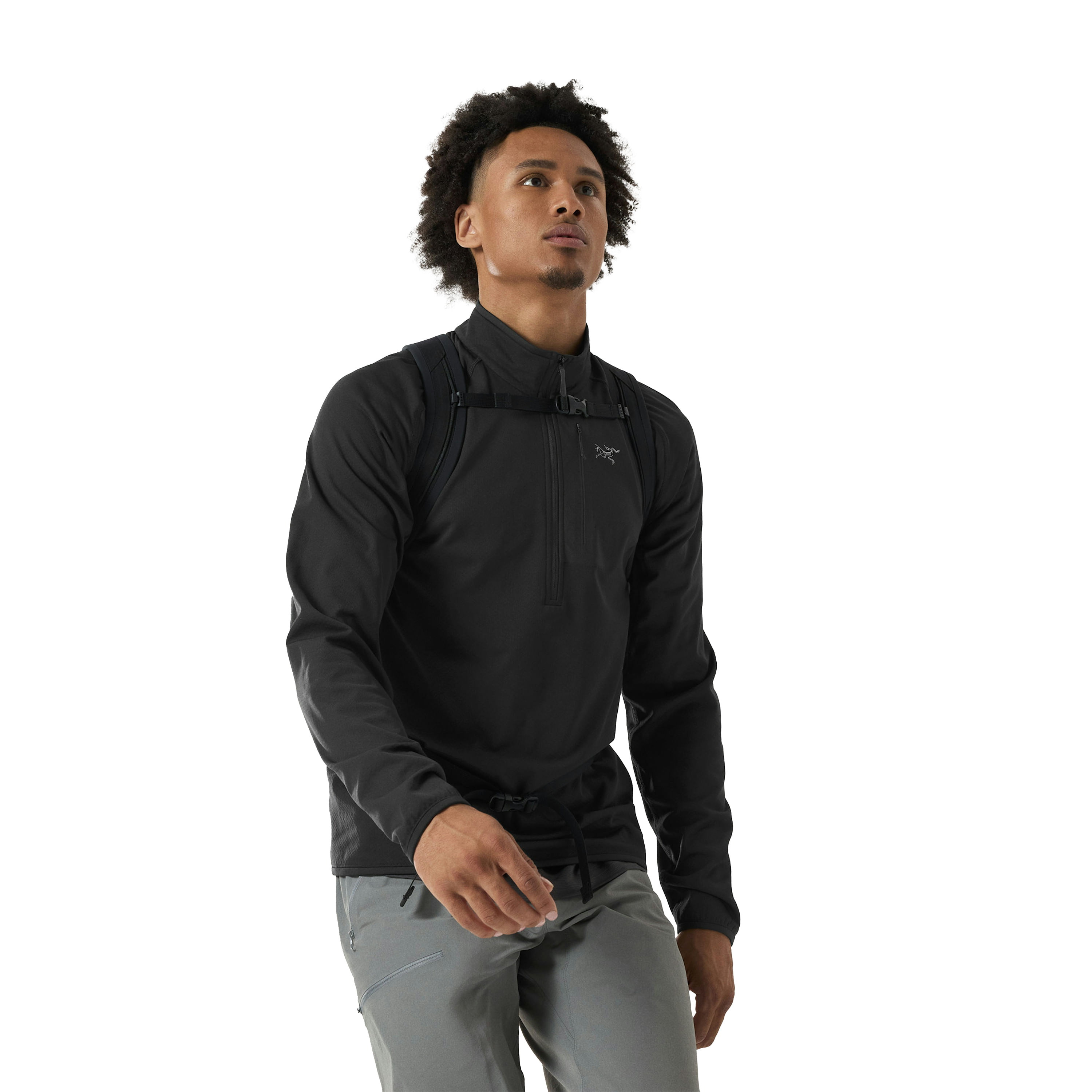 個人装備 DELTA AR 1/2 ZIP NECK HOODY MEN'S Black Arc'teryx LEAF Delta AR 1/2 Zip Neck Hoody