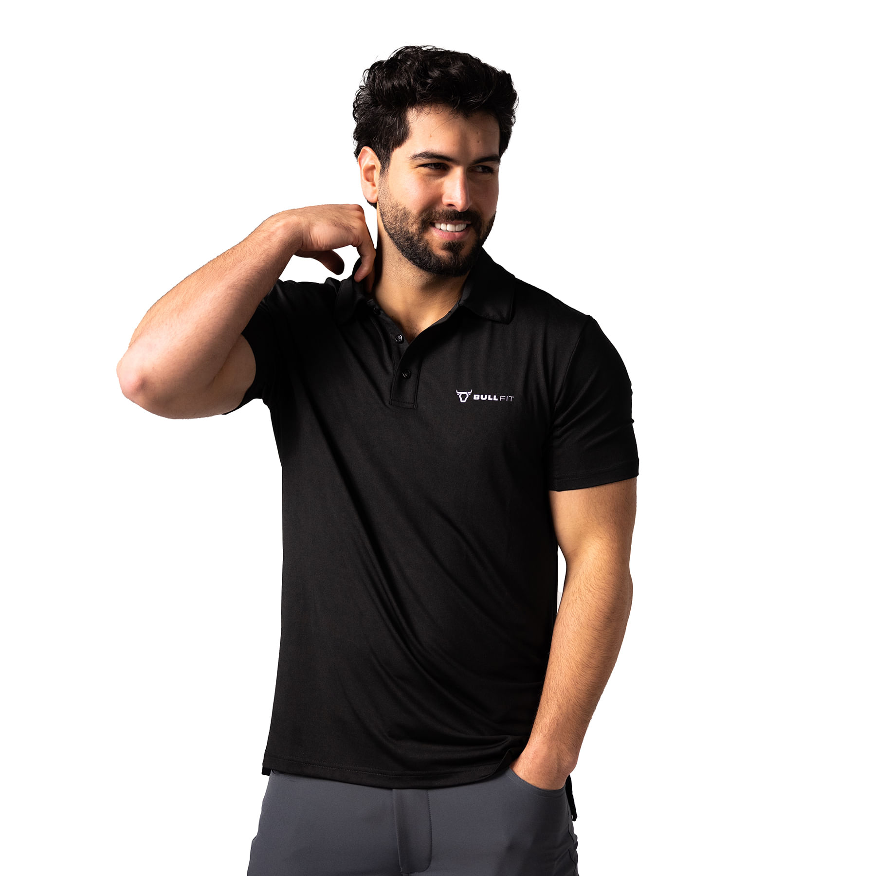 BullFit-Yolo-Perormance-Polo-Black