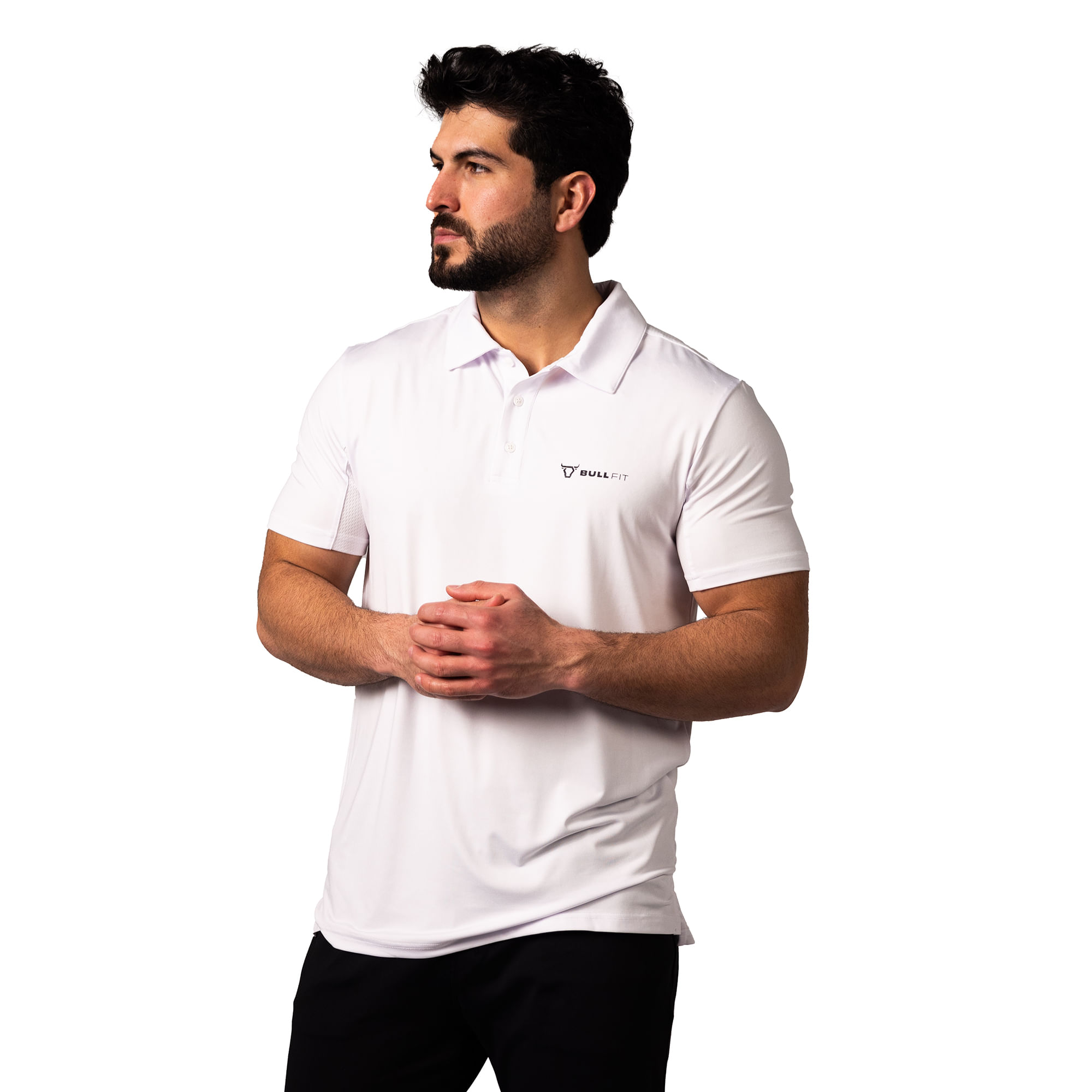 BullFit-Yolo-Perormance-Polo-White
