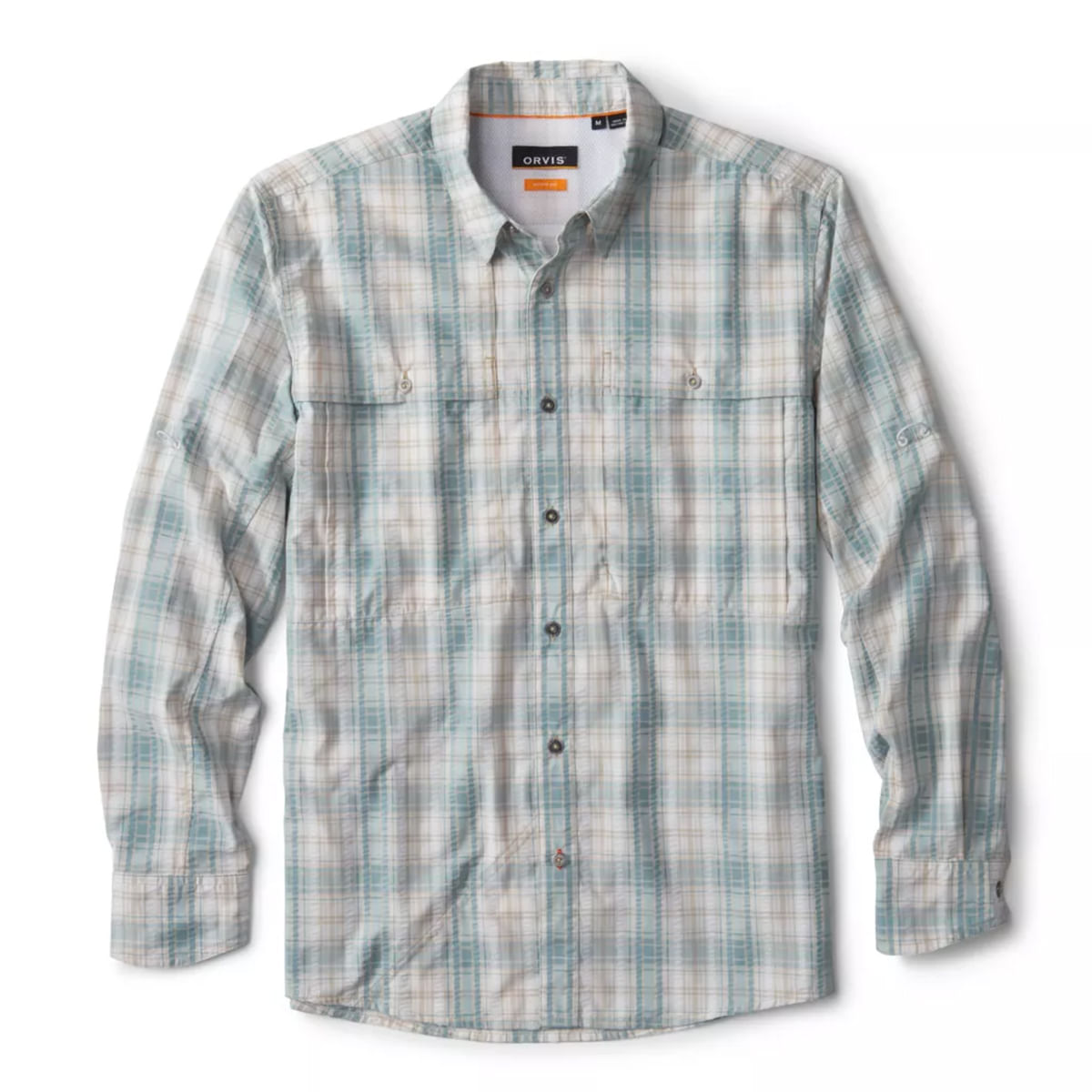 Orvis-Open-Air-Caster-Plaid-Long-Sleeve-Shirt---Men-s-Mineral-Blue---White