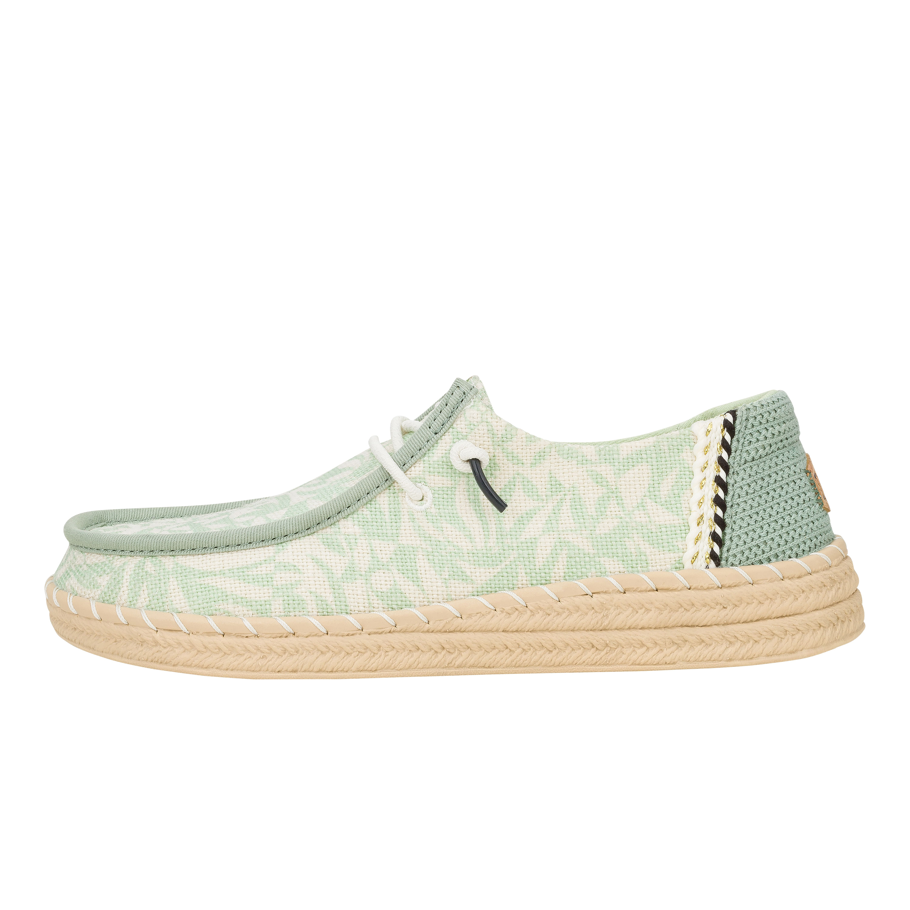 Hey-Dude-Wendy-Espadrlle-Retro-Palm-Shoe---Women-s-Celadon-Green---White