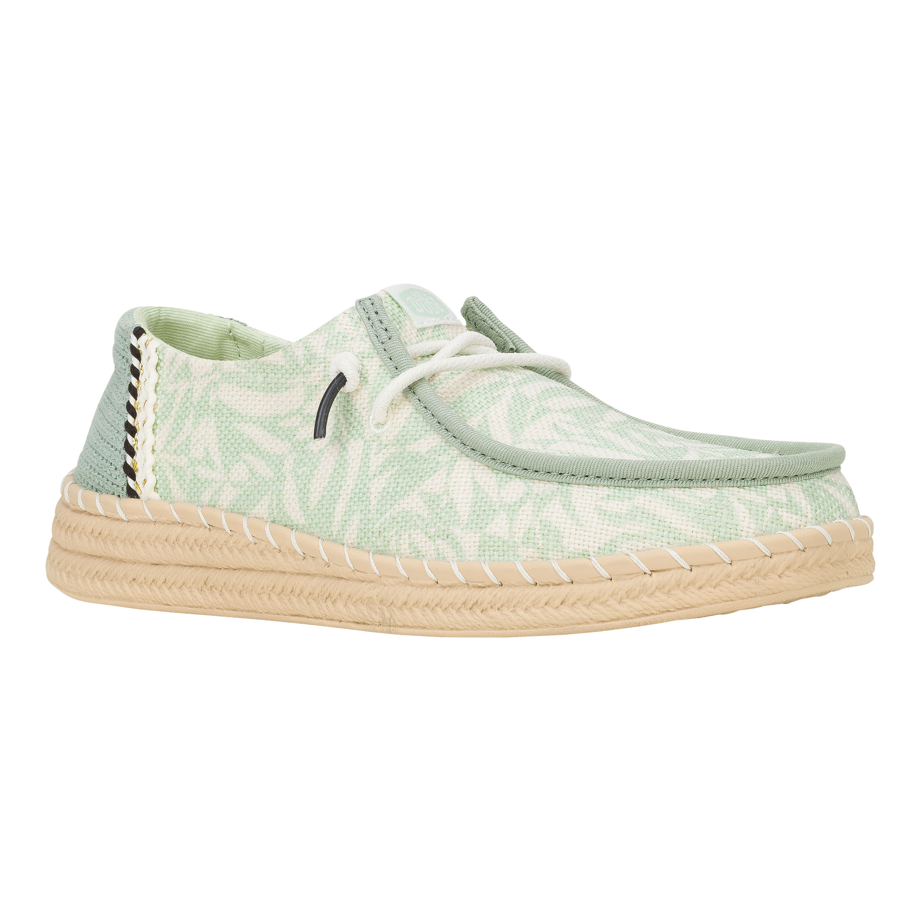 Hey-Dude-Wendy-Espadrlle-Retro-Palm-Shoe---Women-s-Celadon-Green---White