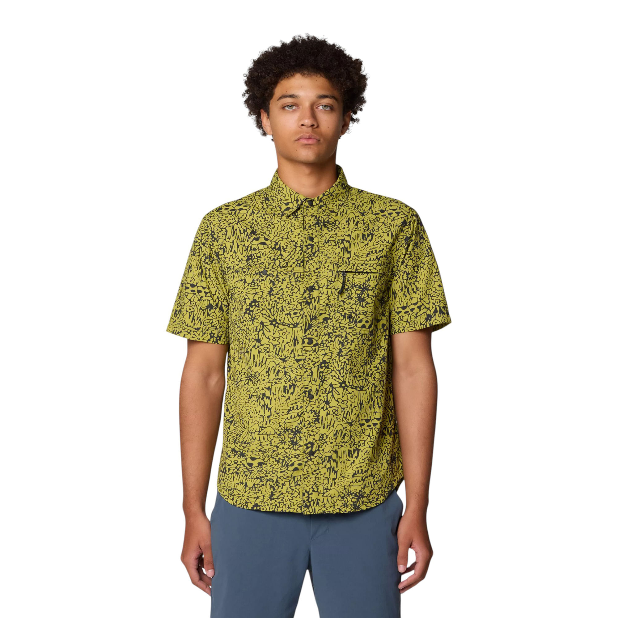 Mountain-Hardwear-Stryder-Short-Sleeve-Shirt---Men-s-Moon-Moss-Forager-Print