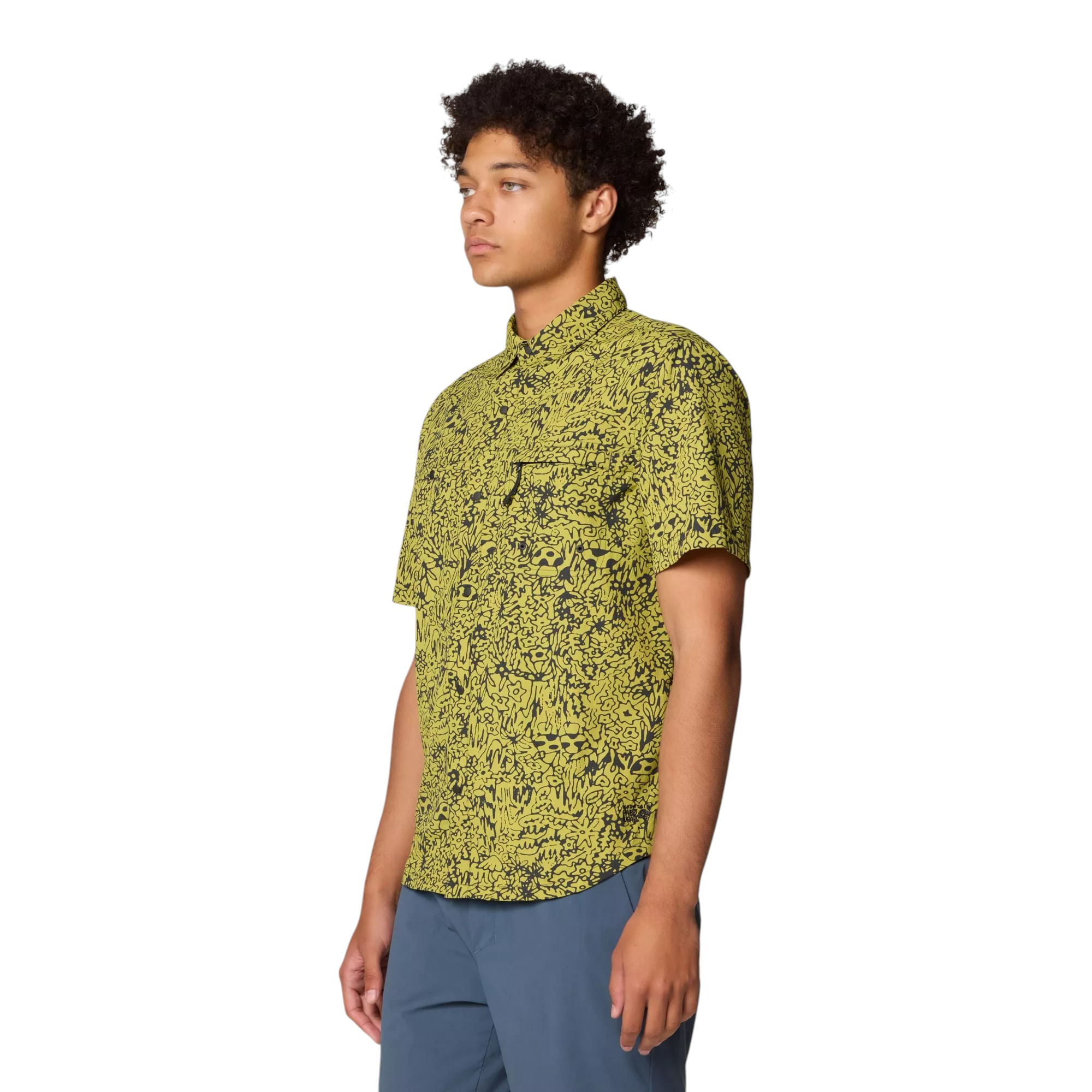 Mountain-Hardwear-Stryder-Short-Sleeve-Shirt---Men-s-Moon-Moss-Forager-Print