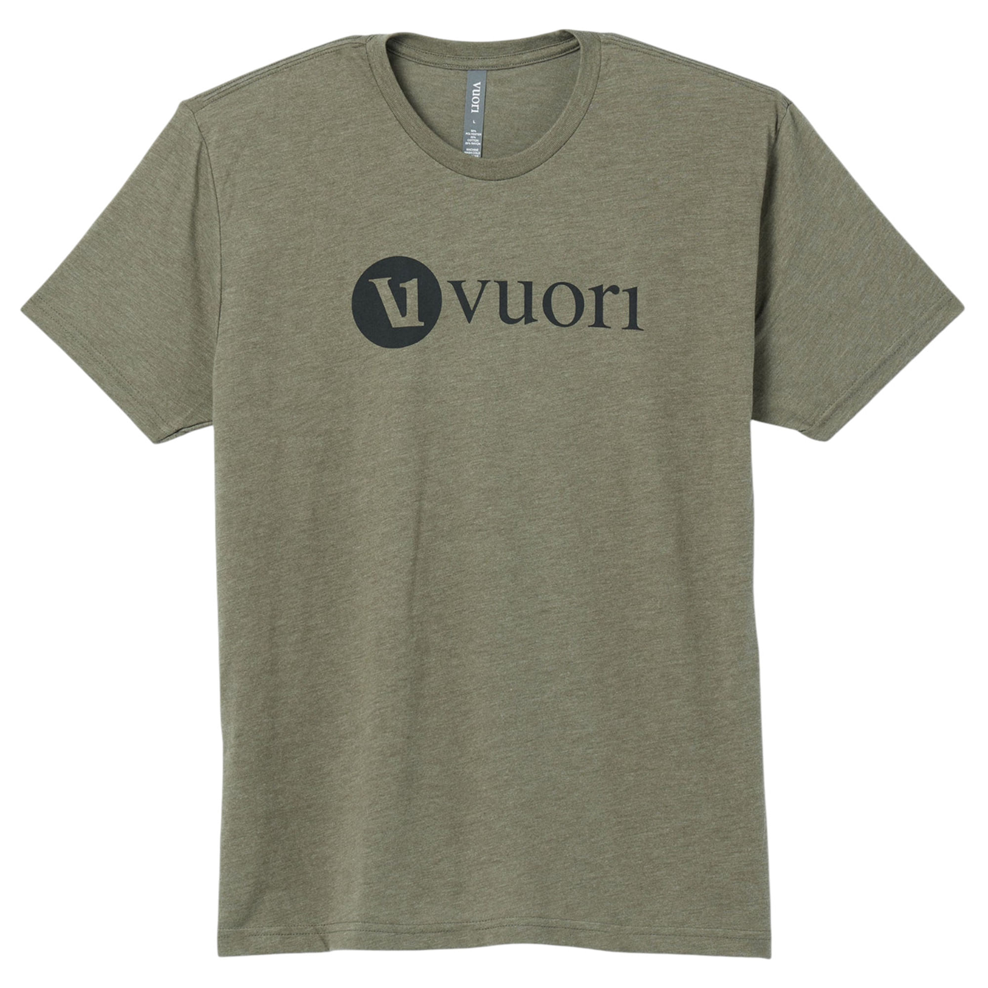 Vuori-V1-Logo-T-Shirt---Men-s-Moss-Green-Heather