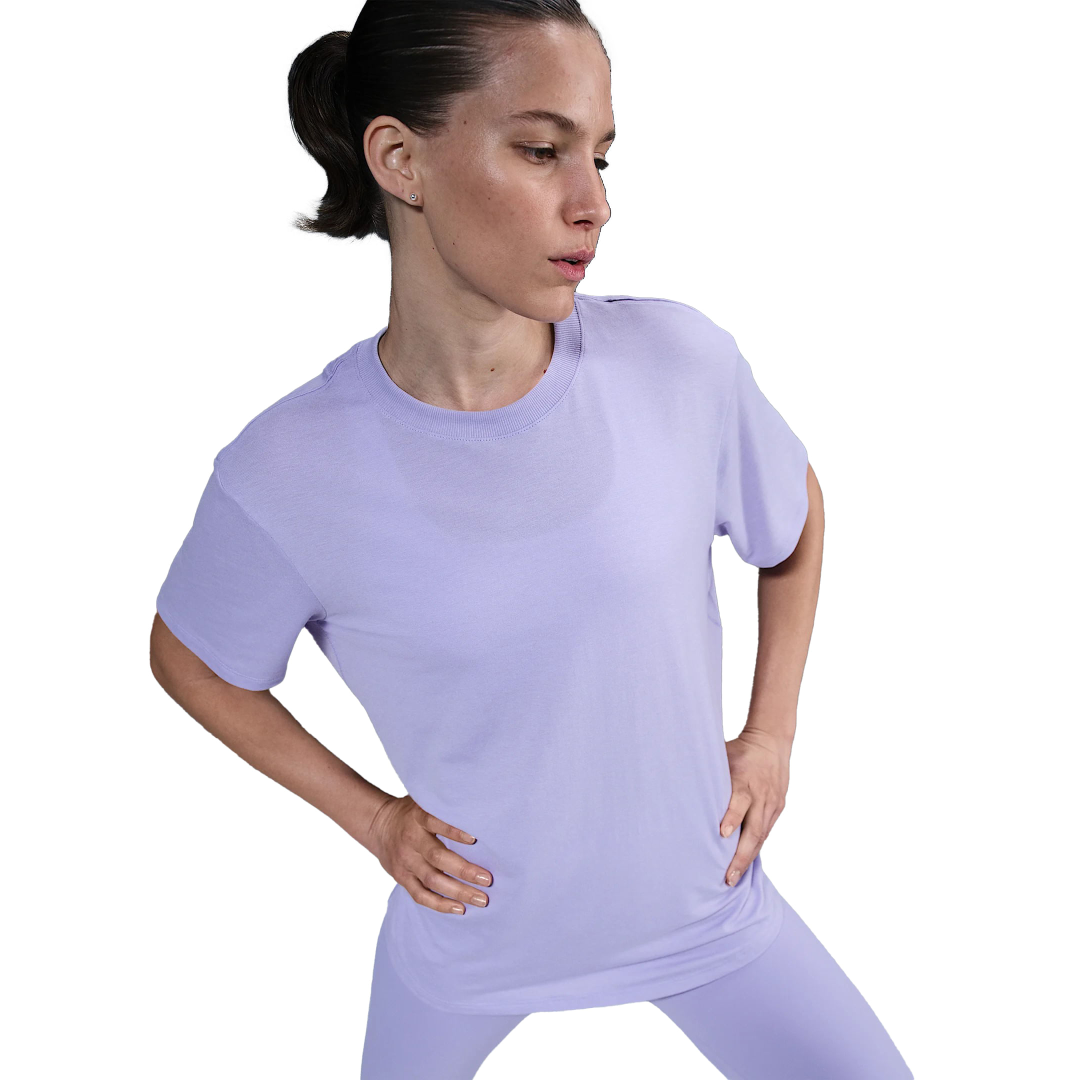 Nike-One-Relaxed-Dri-FIT-Short-Sleeve-Top---Women-s-Lilac-Ice---Black