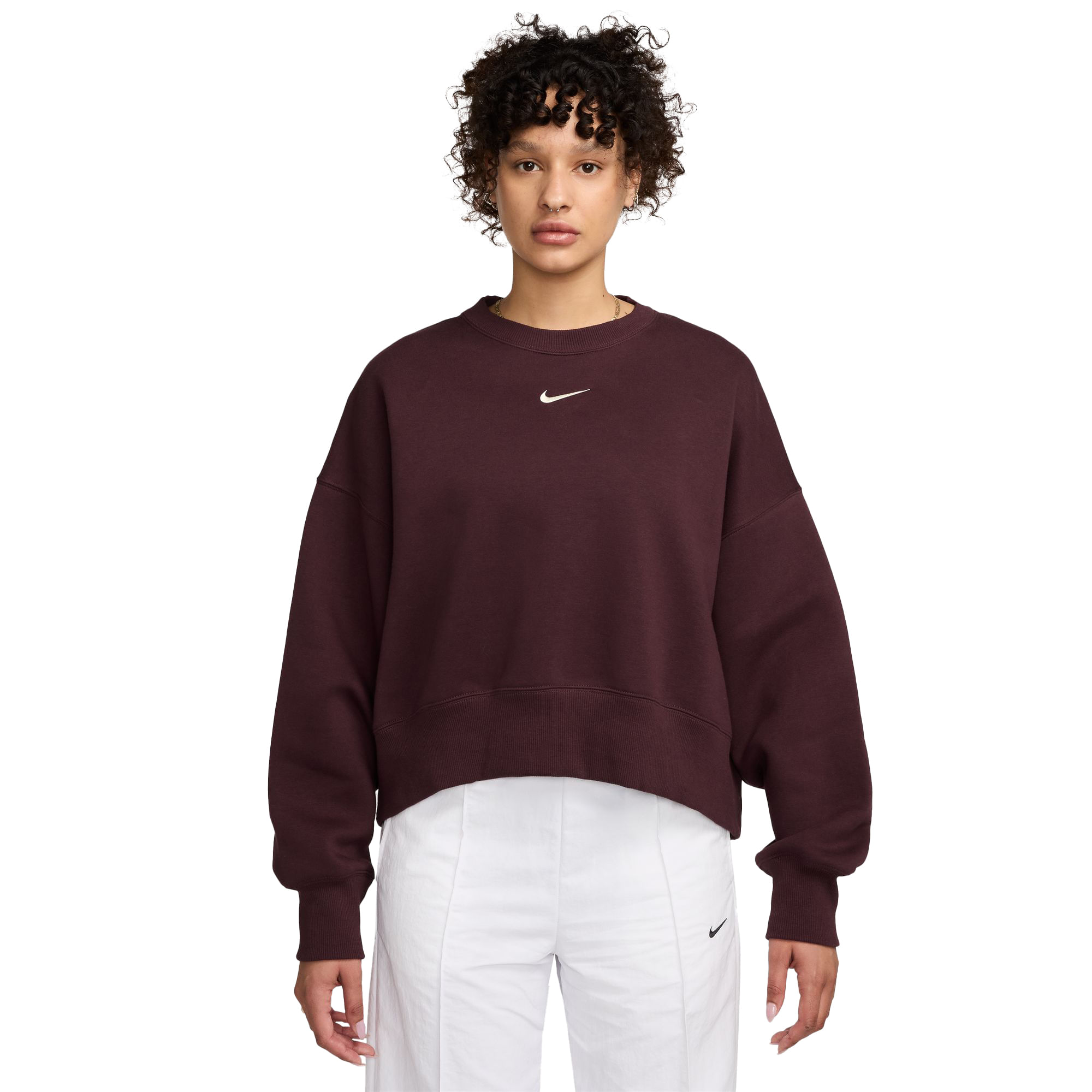 Nike-Sportswear-Phoenix-Fleece-Over-Oversized-Crewneck-Sweatshirt---Women-s-Burgundy-Crush---Sail