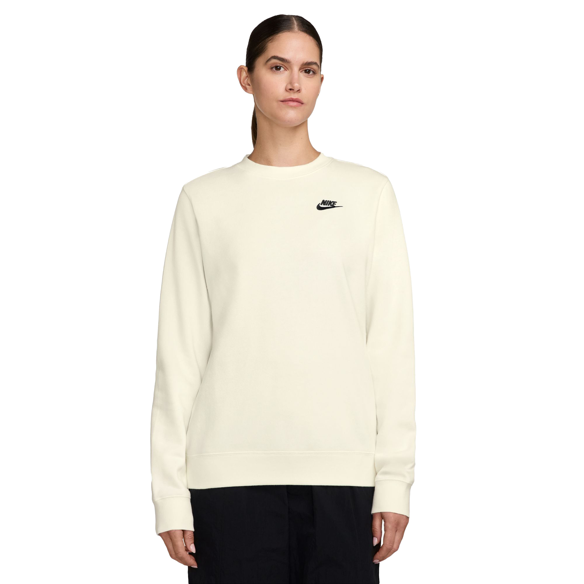 nsw club fleece crewneck light dew white