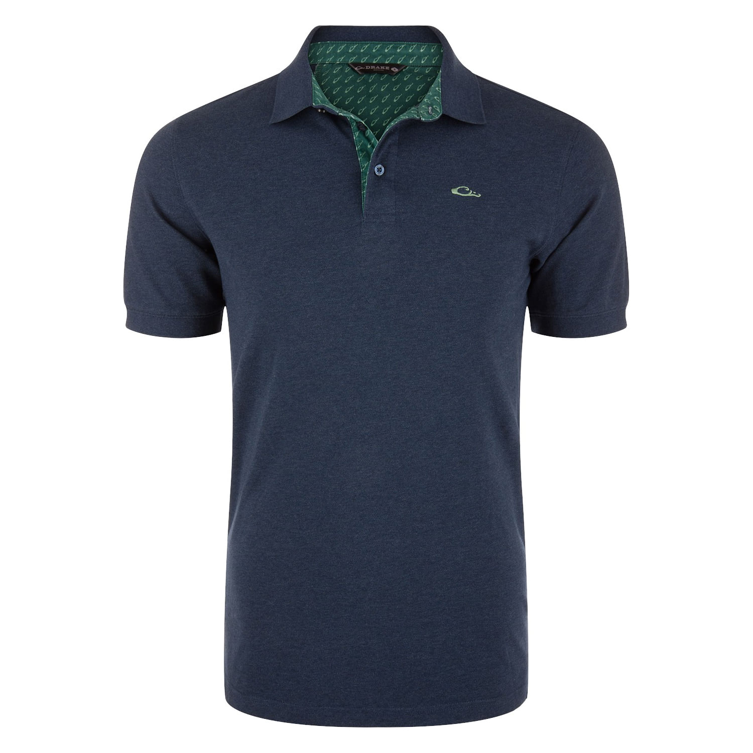 Drake-Waterfowl-Pique-Logo-Polo---Men-s-Insignia-Blue-Heather