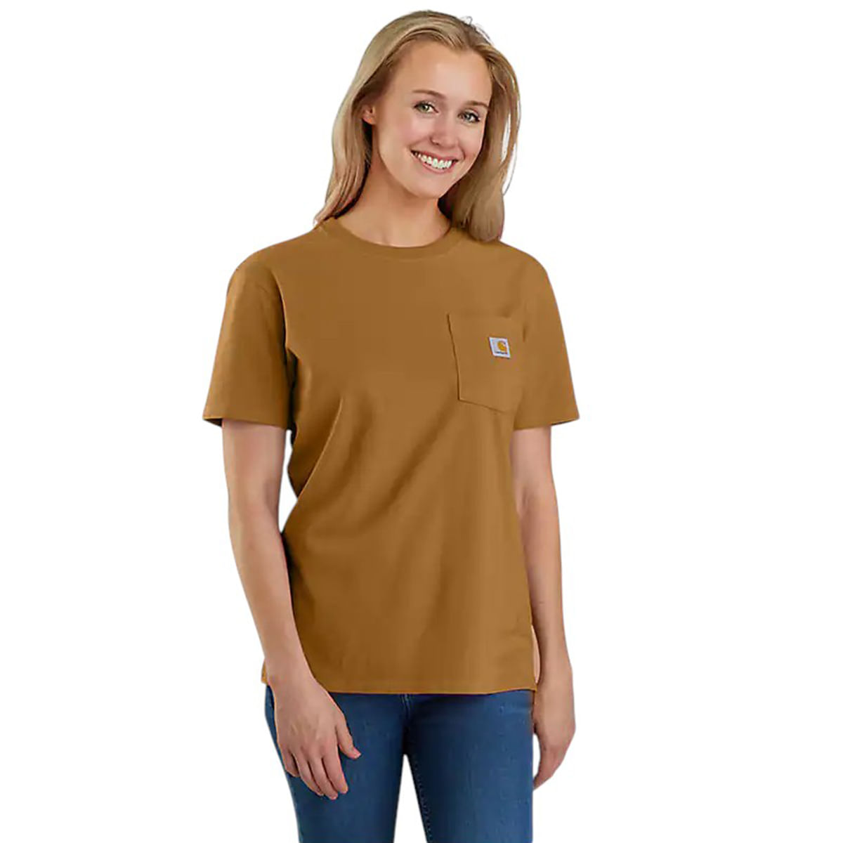 Carhartt-Heavyweight-Workwear-Pocket-Short-Sleeve-T-Shirt---Women-s-Carhartt-Brown