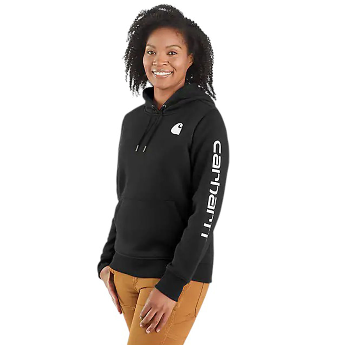 Carhartt-Clarksburg-Graphic-Sleeve-Pullover-Hoodie---Women-s-Black