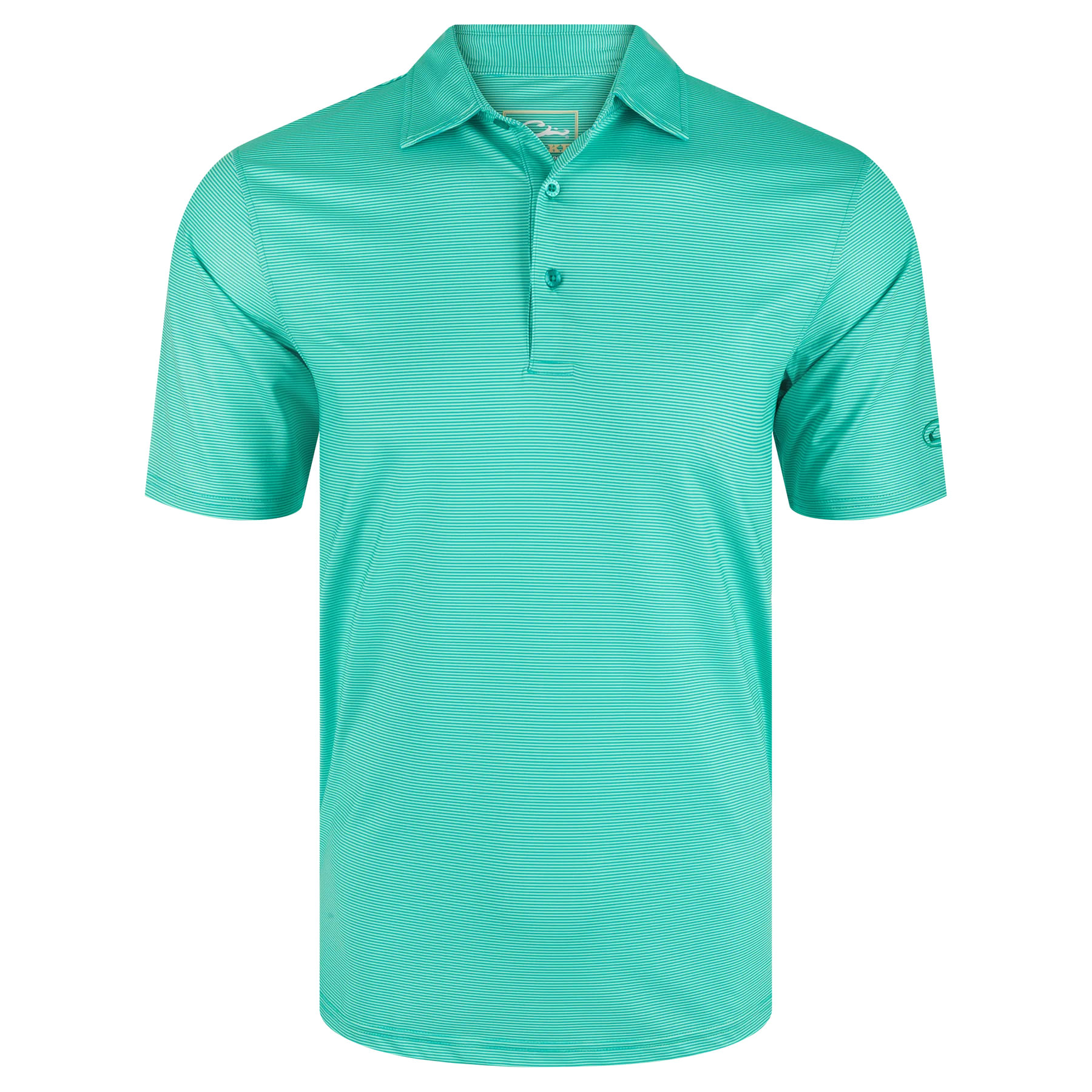Drake Men's Chalk Striped Performance Polo Shirt Marina Blue 3XL