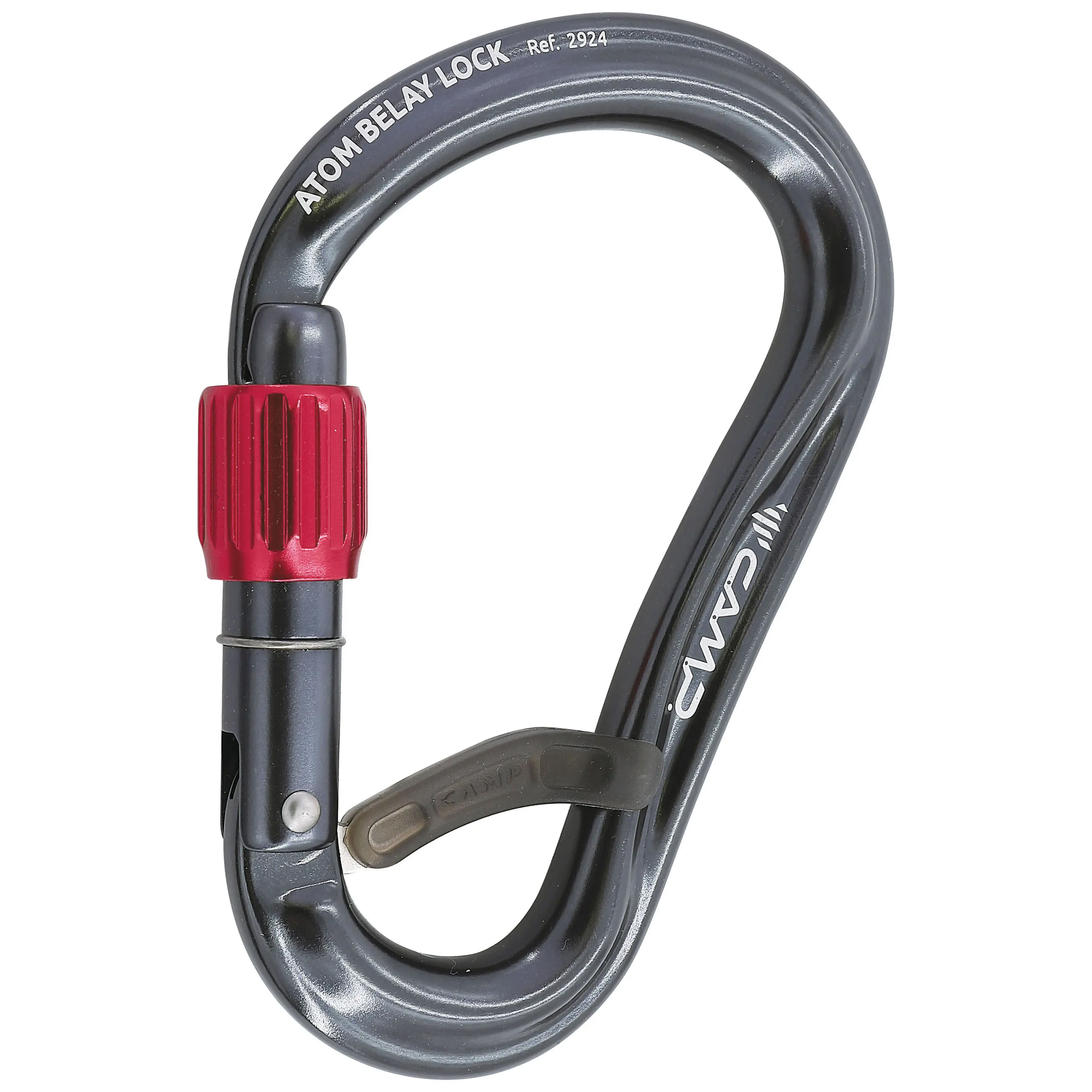 C.A.M.P.-Atom-Belay-Locking-Carabiner-Gun-Metal