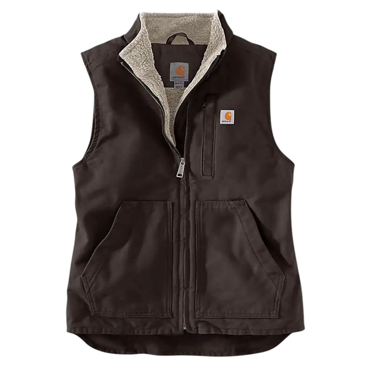 Carhartt-Relaxed-Fit-Washed-Duck-Sherpa-Lined-Vest---Women-s-Dark-Brown