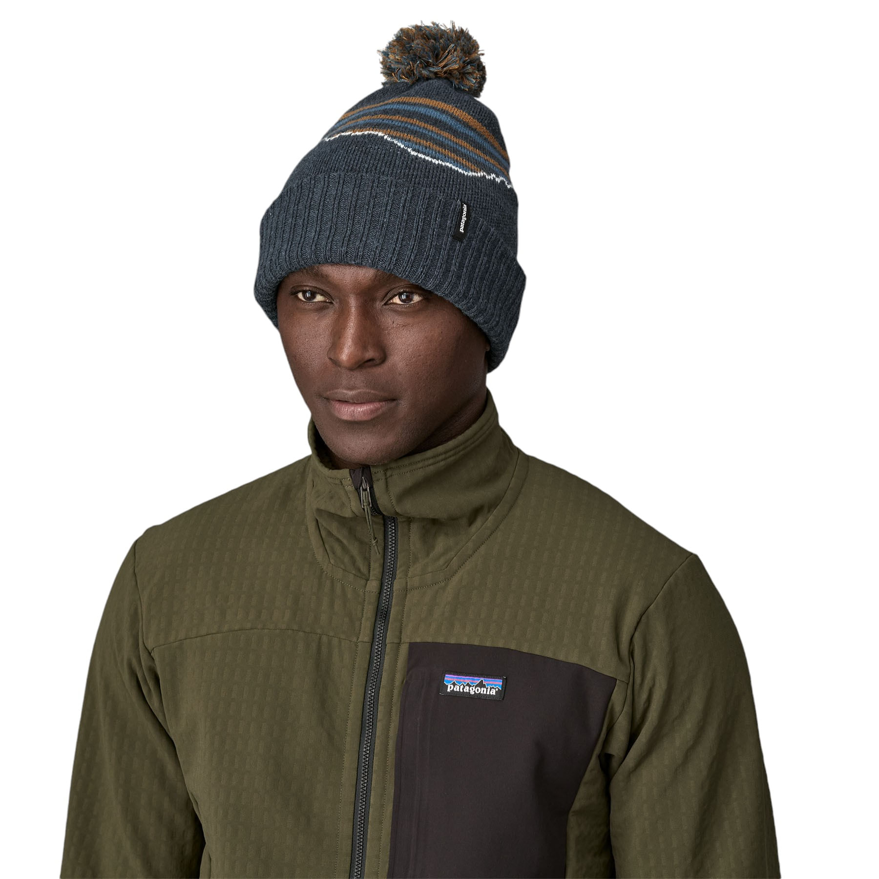 Patagonia-Powder-Town-Beanie---Women-s-Fitz-Roy-Stripe-Knit---Smolder-Blue