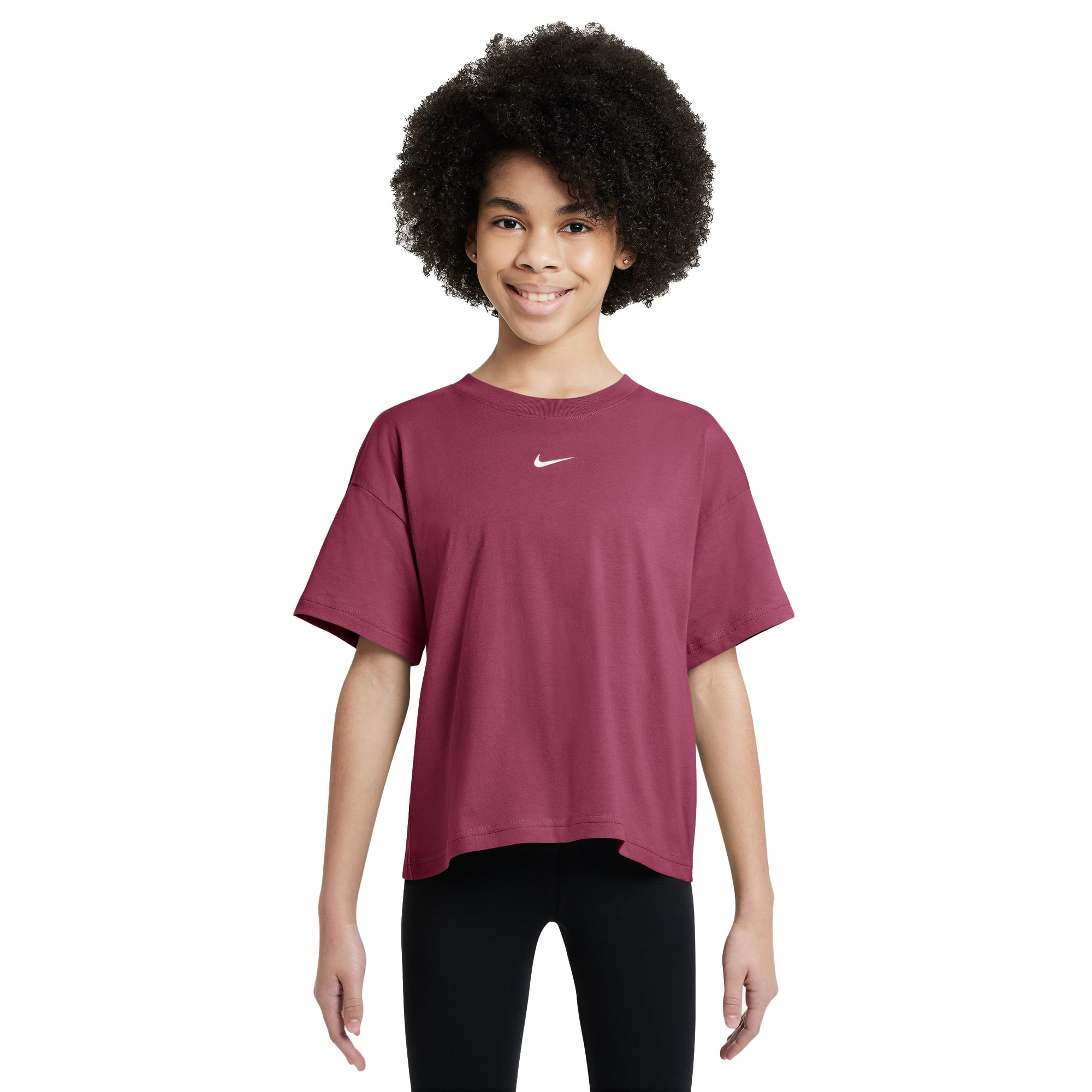 Nike-Sportswear-Essential-T-Shirt---Girls--Sweet-Beet