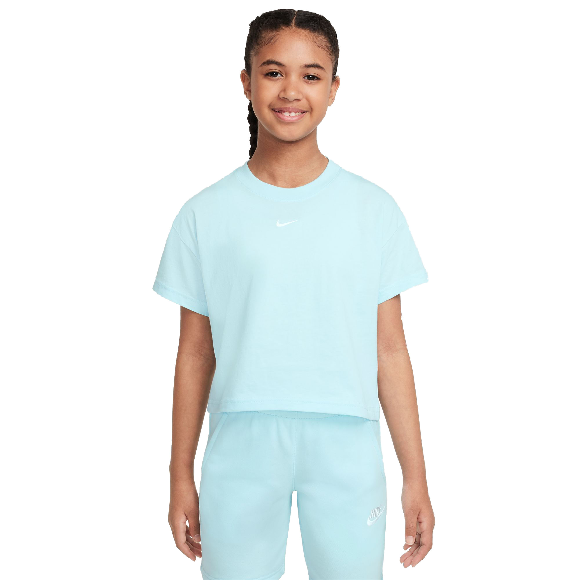 Nike Club Printed Boxy Short Sleeve T-Shirt - Girls' - Als.com