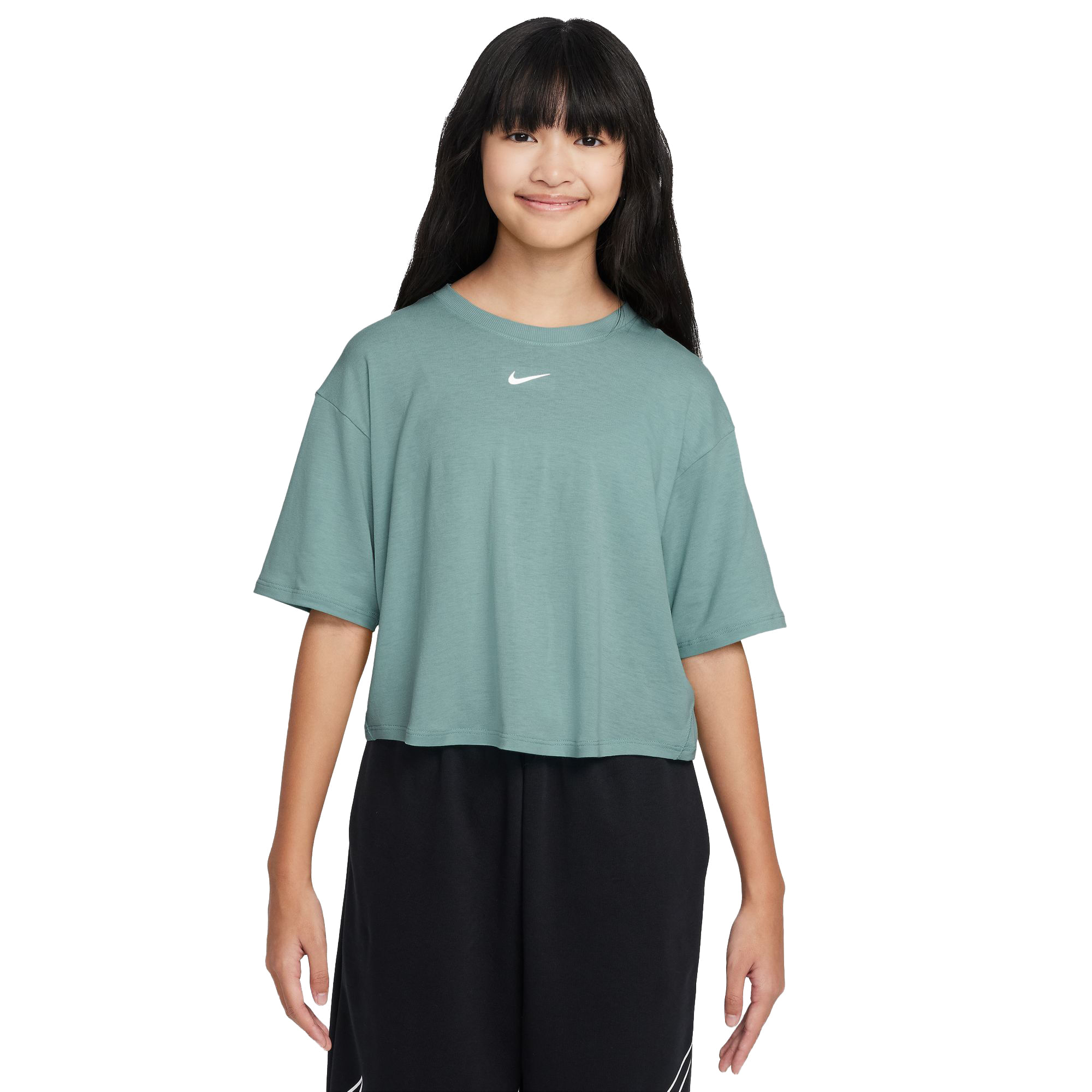 Nike-One-Relaxed-Dri-FIT-Short-Sleeve-Top---Kids--Cannon---White