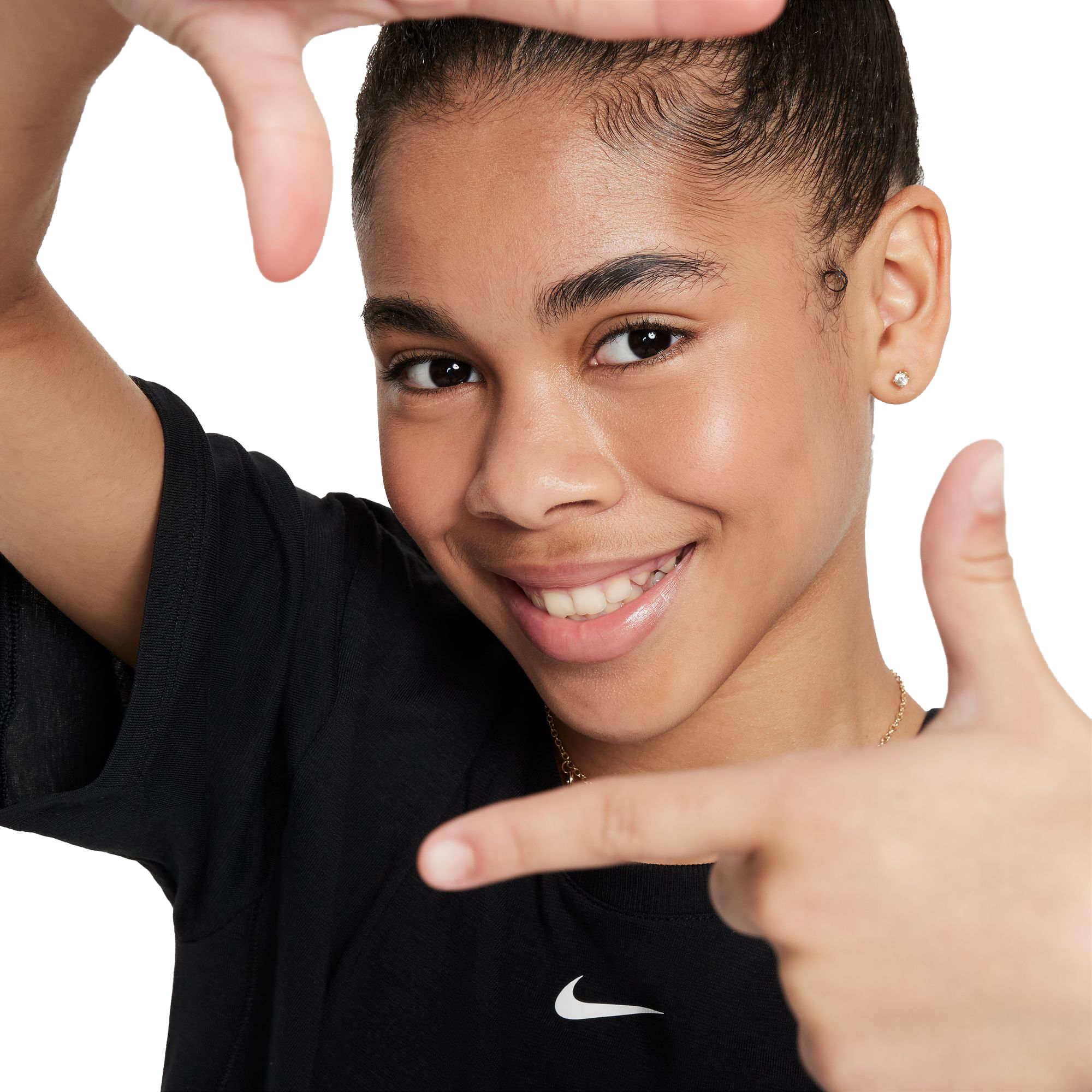 Nike-One-Relaxed-Dri-FIT-Short-Sleeve-Top---Kids--Black---White