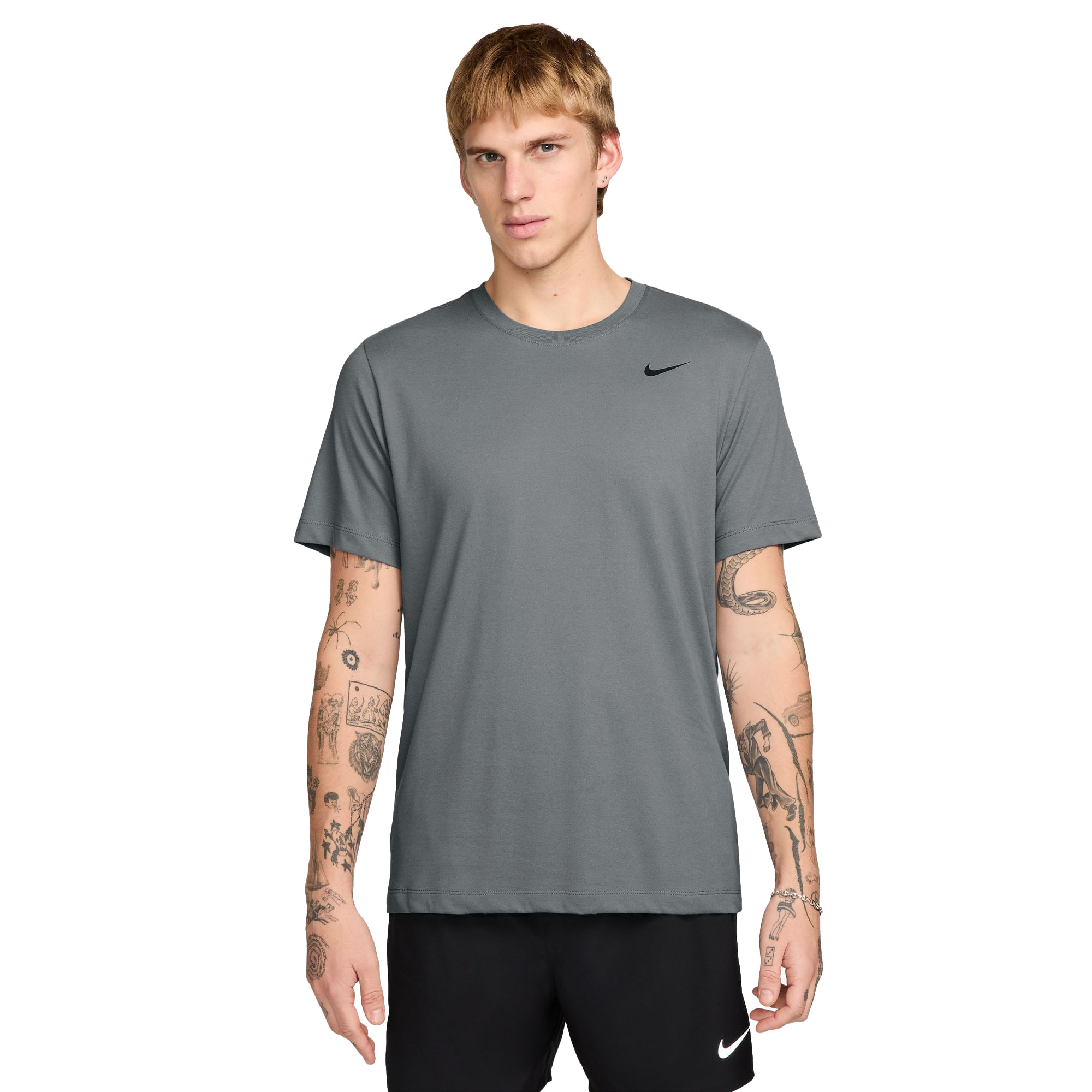 Nike-Dri-FIT-Fitness-T-Shirt---Men-s-Smoke-Grey---Black