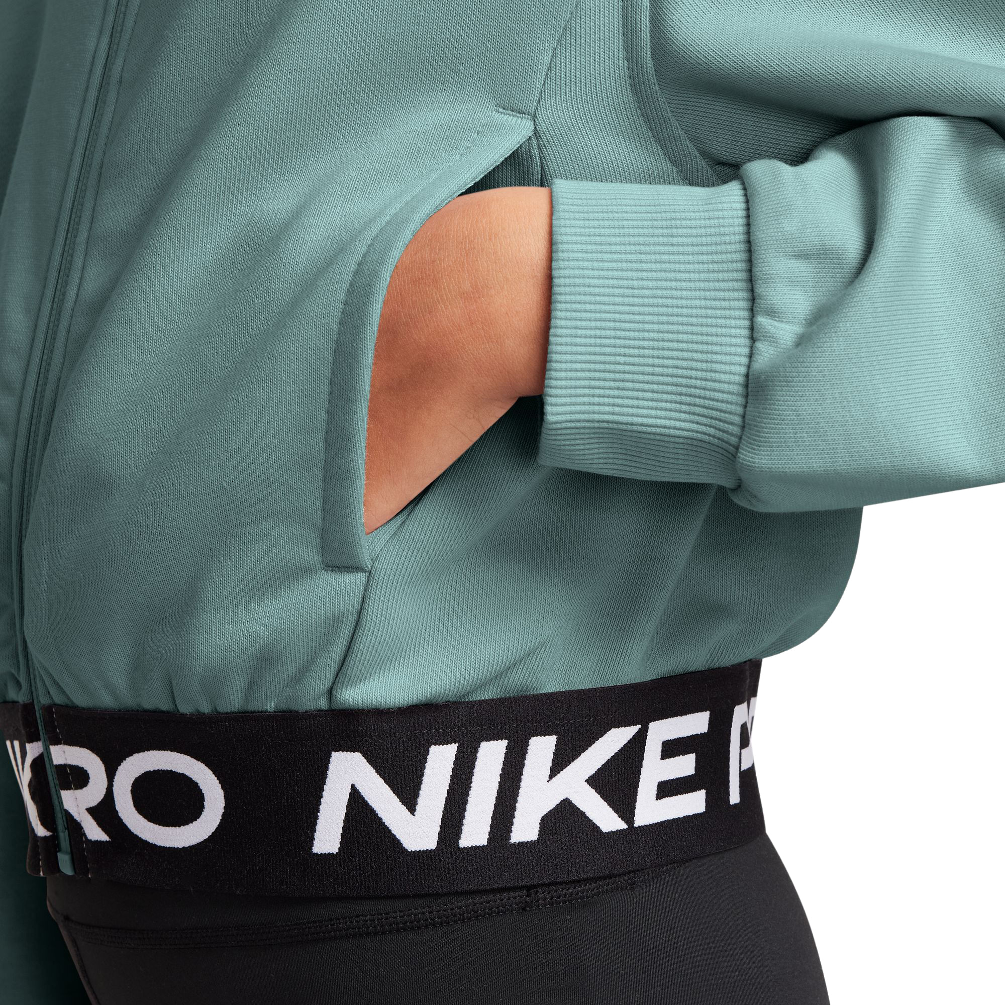Nike-NP-Dri-FIT-FZ-Fleece-Hoody---Girls--Cannon---Cannon---Black---White