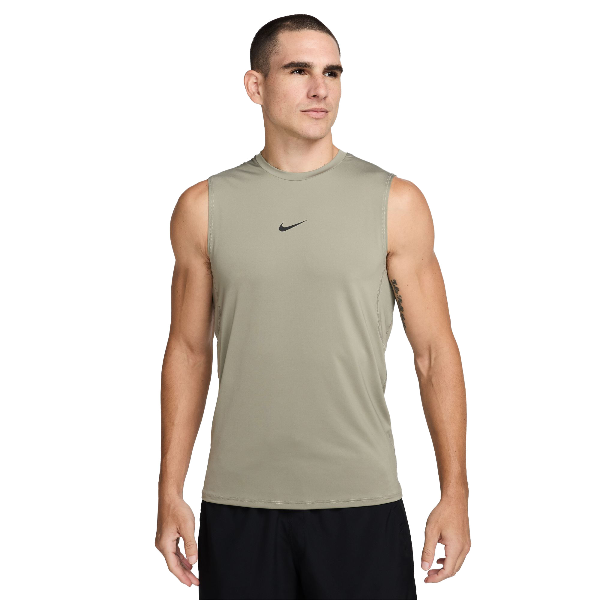 Nike-Pro-Dri-FIT-Slim-Sleeveless-Top---Men-s-Light-Army---Black