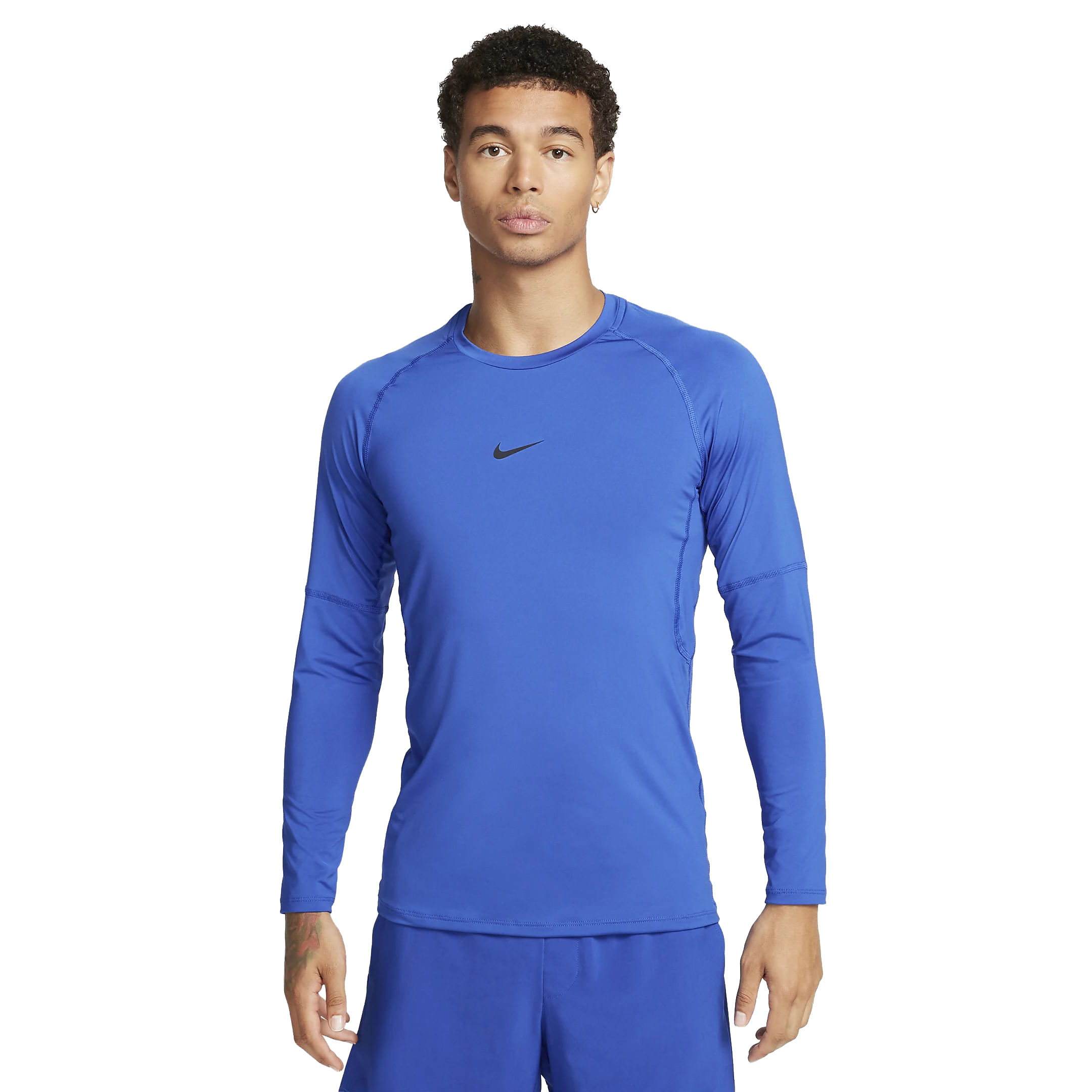 Nike-Pro-Dri-FIT-Slim-Long-Sleeve-Top---Men-s-Game-Royal---Black