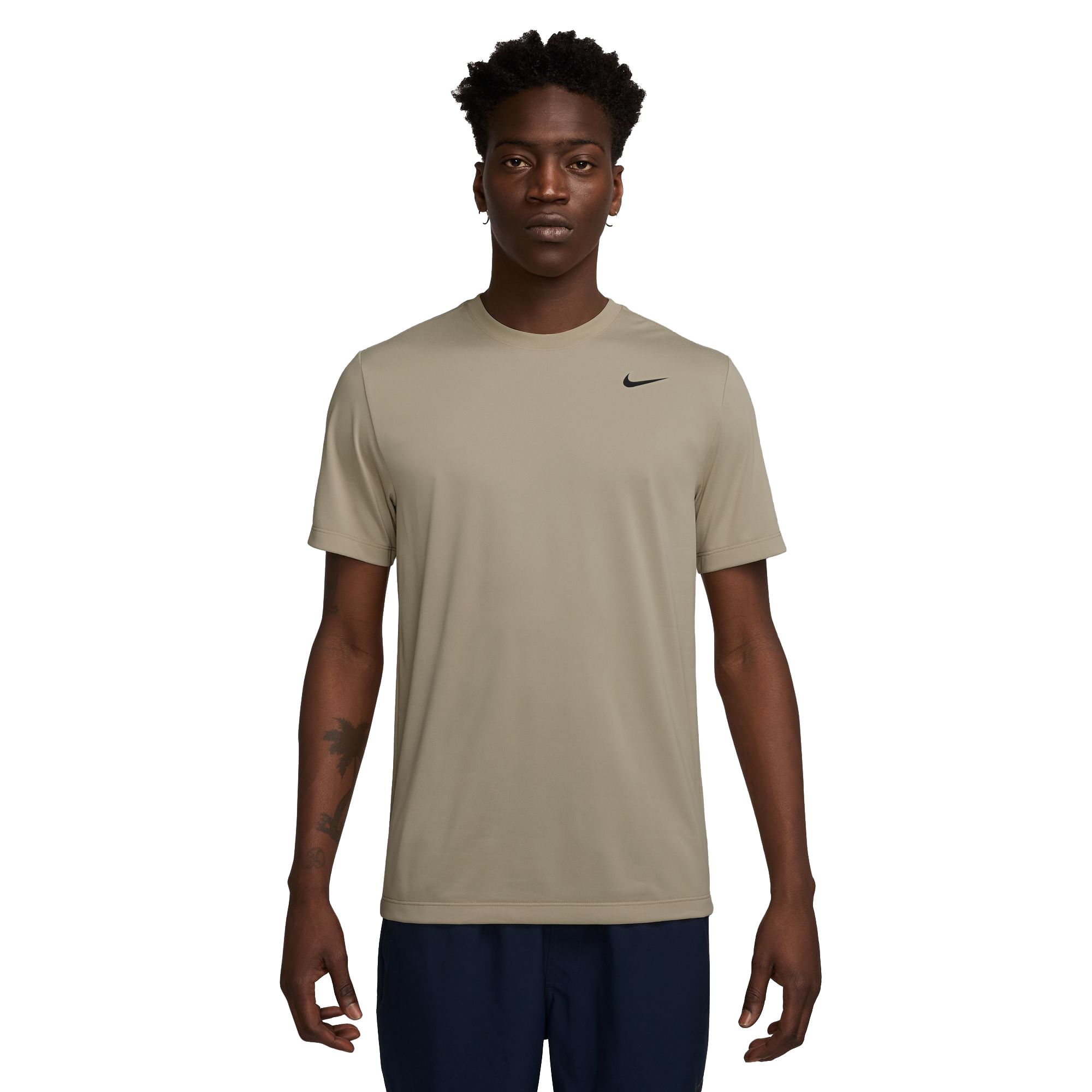 Nike-Dri-FIT-Legend-Fitness-T-Shirt---Men-s-Desert-Khaki---Black