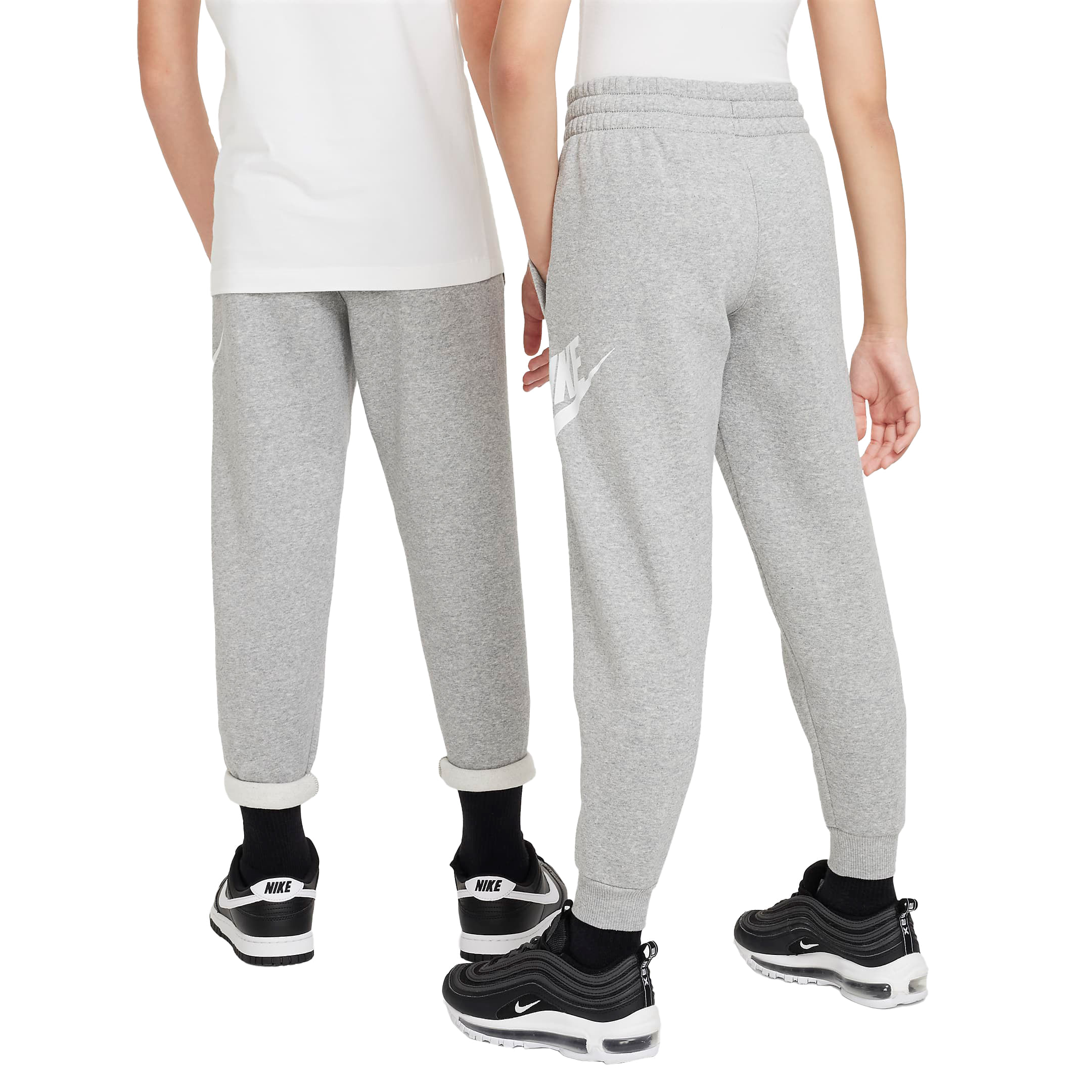 Nike-NSW-Club-Fleece-HBR-Jogger---Youth-Dark-Grey-Heather---Base-Grey---White