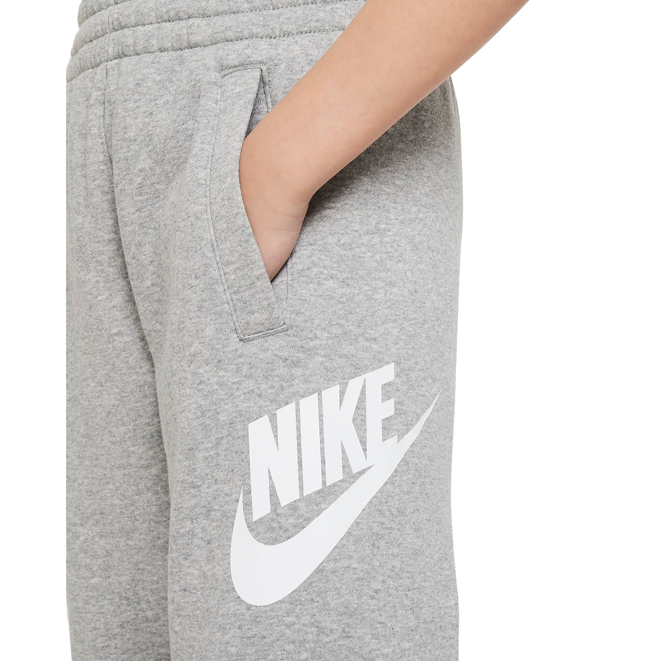 Nike-NSW-Club-Fleece-HBR-Jogger---Youth-Dark-Grey-Heather---Base-Grey---White