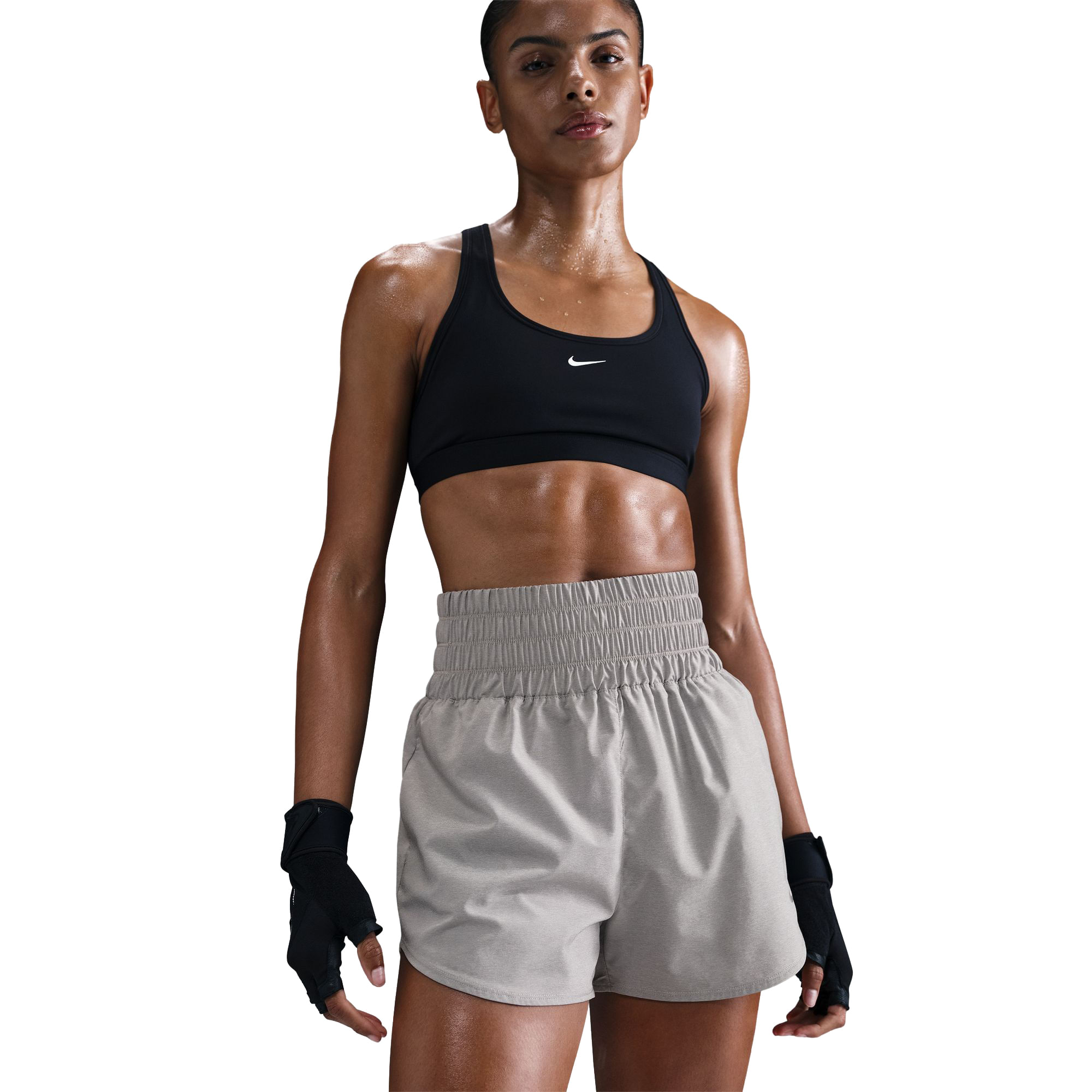 Nike-One-Dri-FIT-Ultra-High-Waisted-Short---Women-s-Smoke-Grey---Heather---Reflective-Silver
