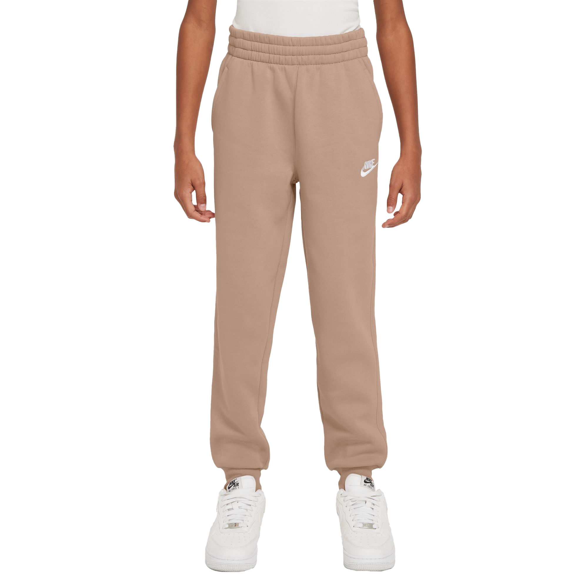 Nike-Sportswear-Club-Fleece-Jogger---Youth-Hemp---White