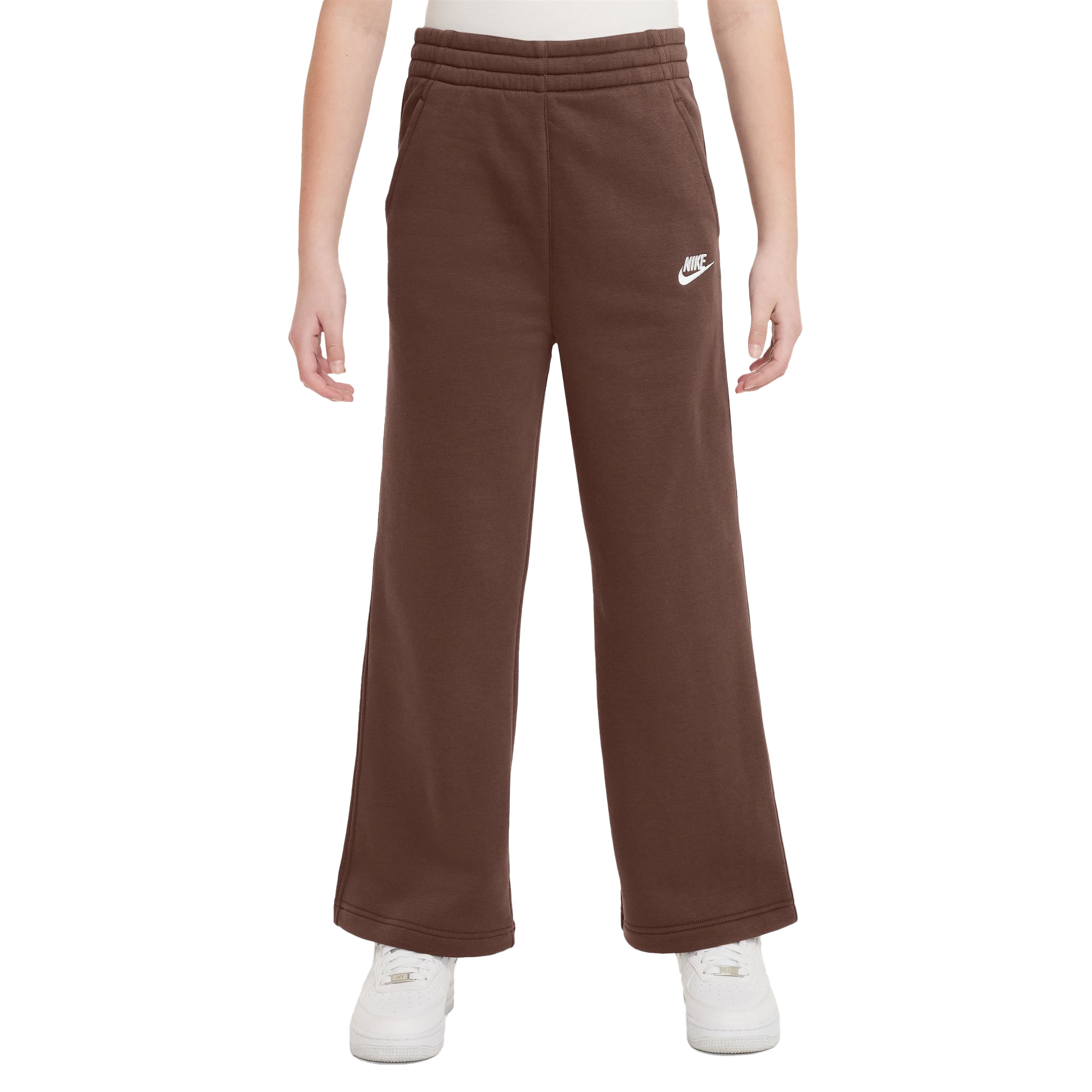 Nike-Sportswear-Club-Fleece-Wide-Leg-Pant---Girls--Fauna-Brown---Fauna-Brown---White