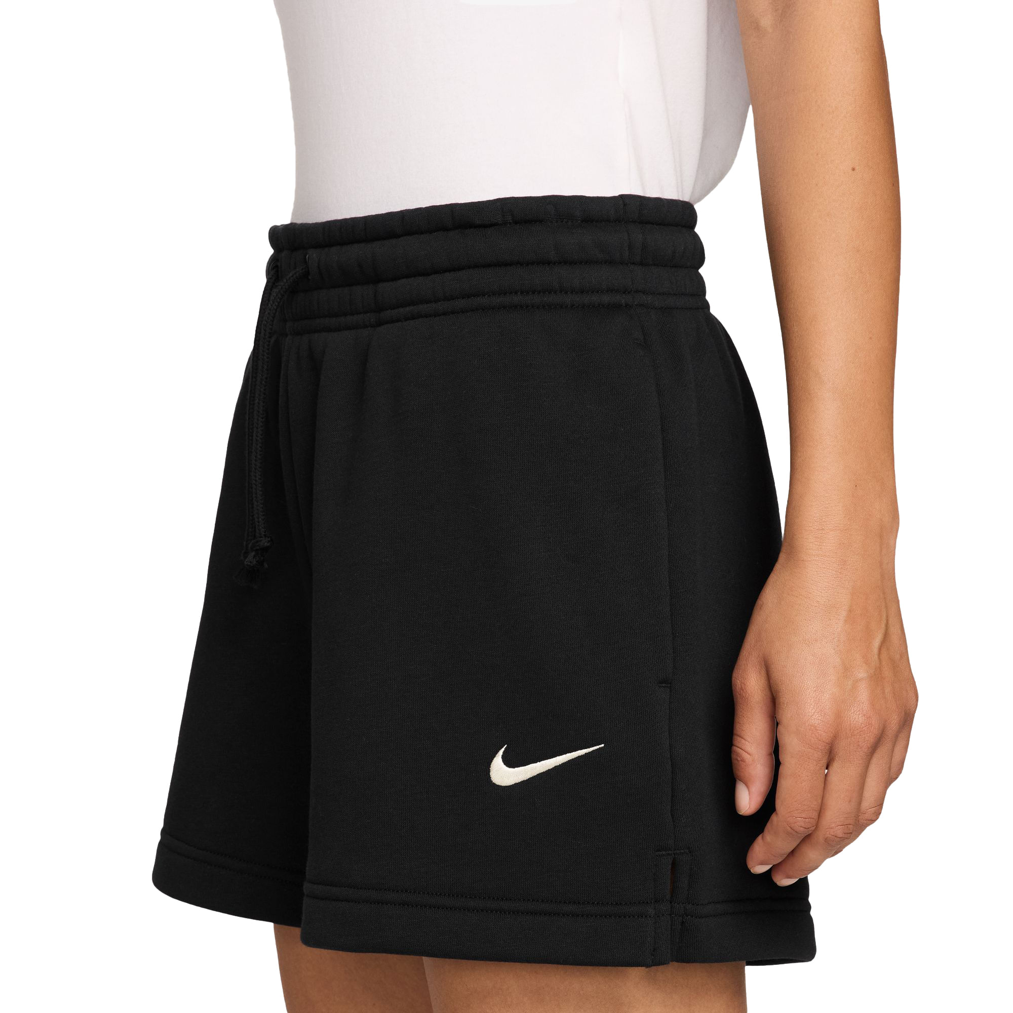 Nike-Sportswear-Phoenix-Fleece-Mid-Rise-4--Short---Women-s-Black---Sail