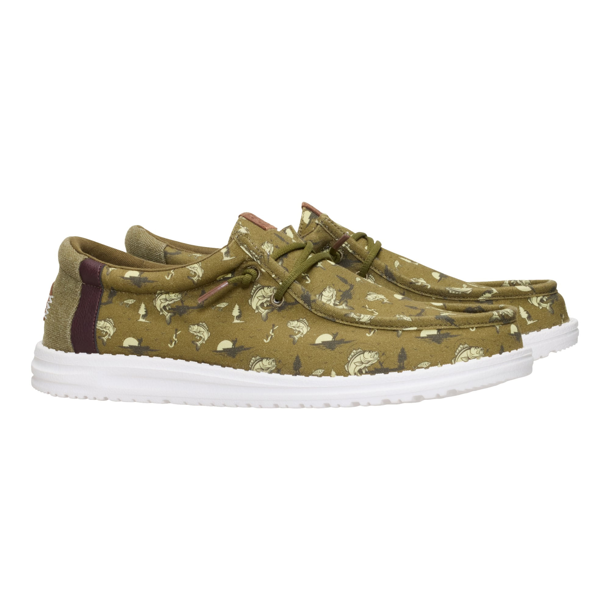 Hey-Dude-Wally-Bass-Shoe---Men-s-Burnt-Olive---Dark-Olive