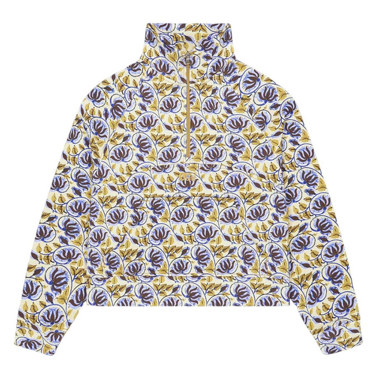 Picture-Quenda-1-2-Zip-Sweat---Women-s-Alpine-Thistle-Print