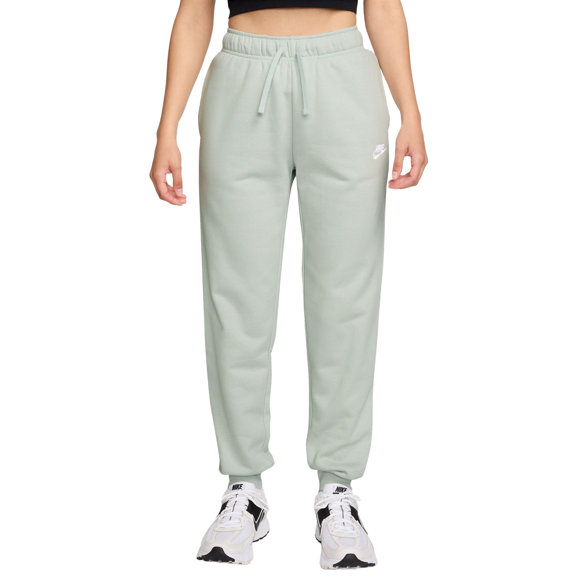 Nike-Sportswear-Club-Fleece-Mid-Rise-Jogger---Women-s-Light-Silverer---White