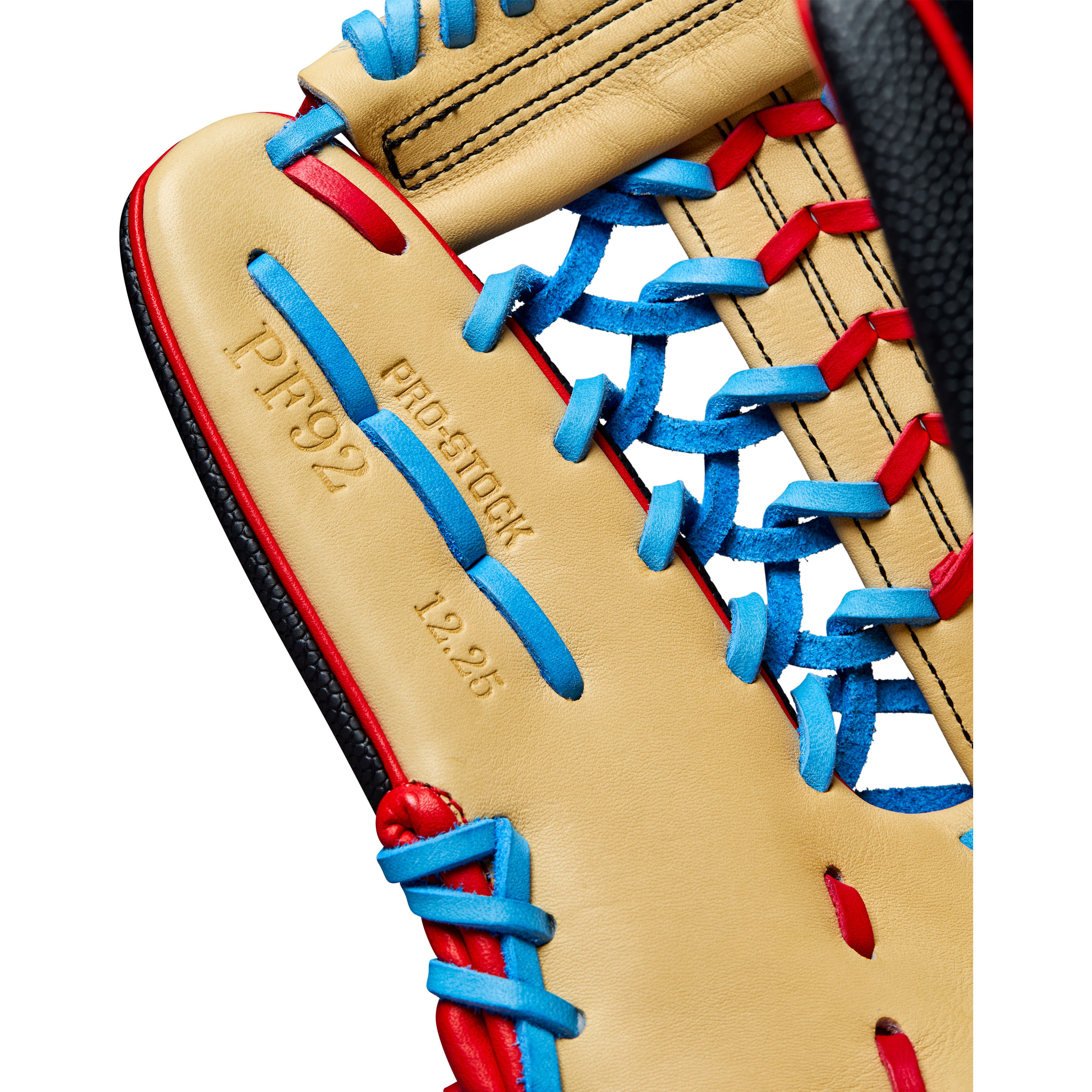 Wilson-A2000-PF92-12.25--Baseball-Glove---Spring-2025-Blonde---Black-SuperSkin---Red