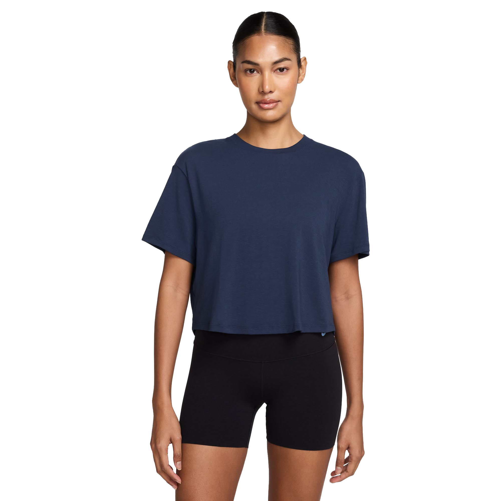 Nike One Relaxed Dri-FIT Cropped Short-Sleeved Top - Women's